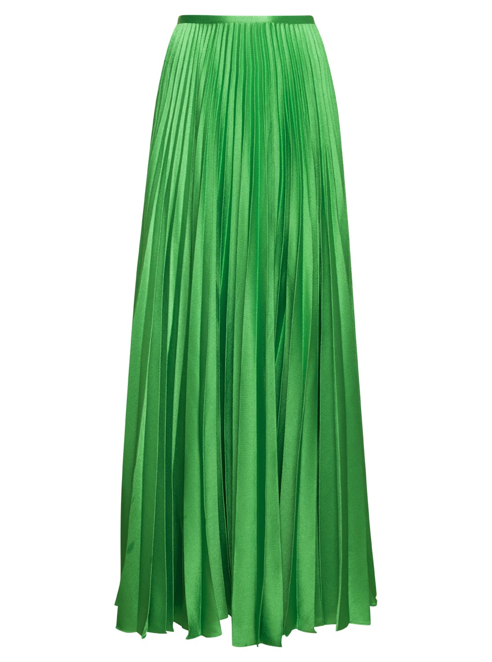 SOLACE LONDON HENLEY GREEN LONG PLEATED SKIRT WOMAN SOLACE LONDON