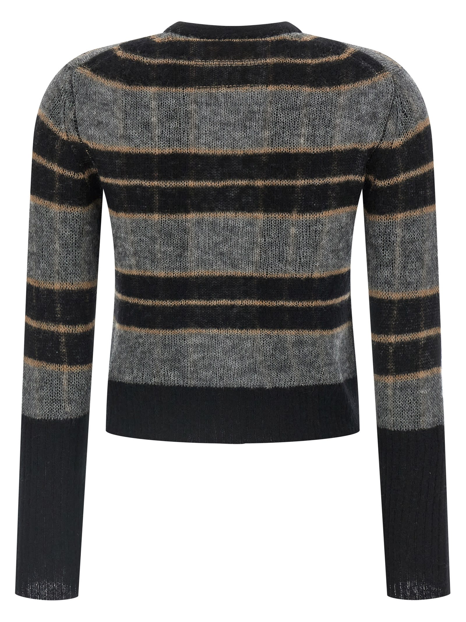 Guest In Residence Shadow Plaid Cardigan In Black