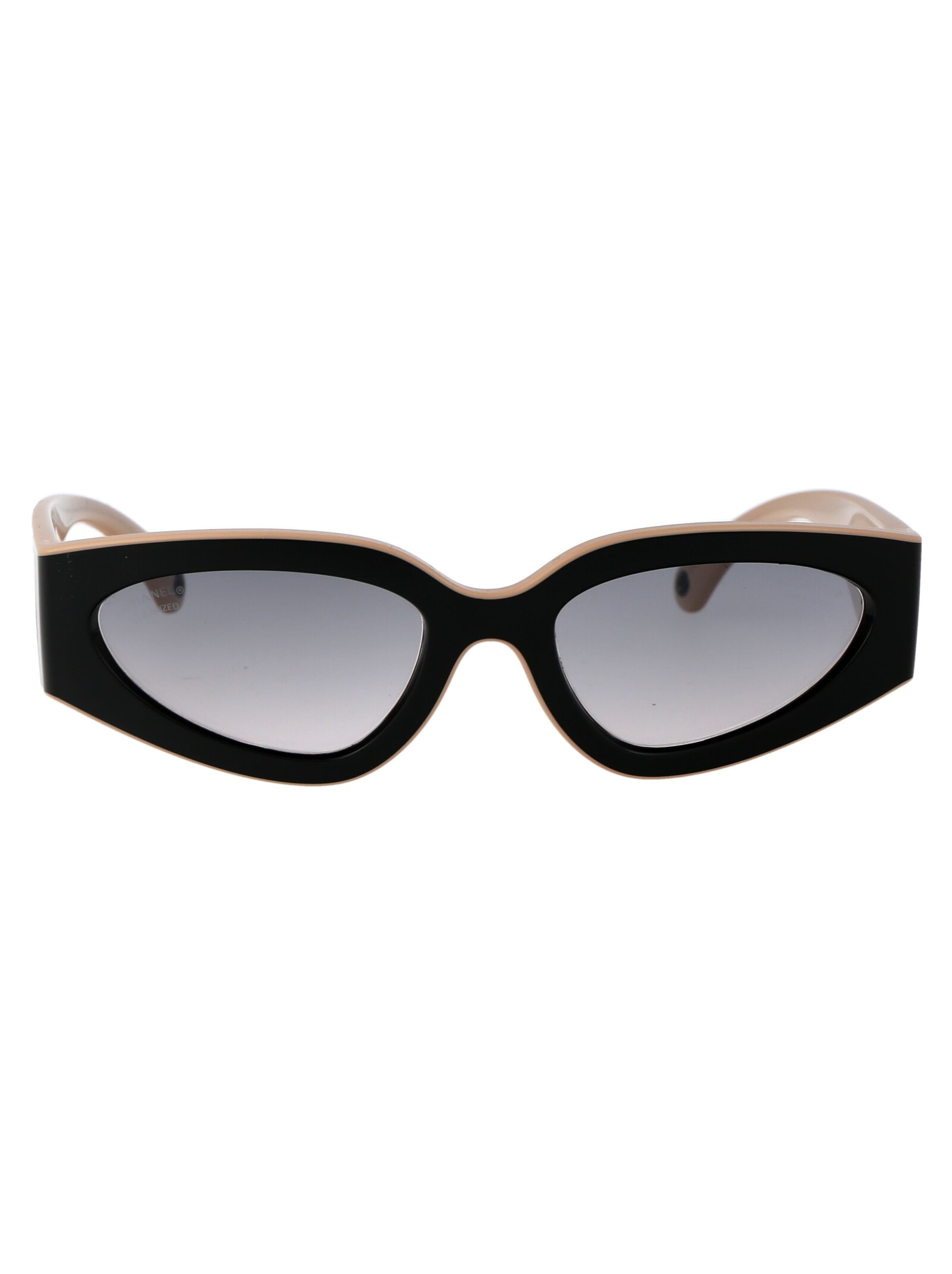 Pre-owned Chanel 0ch6056 Sunglasses In C534m3 Black