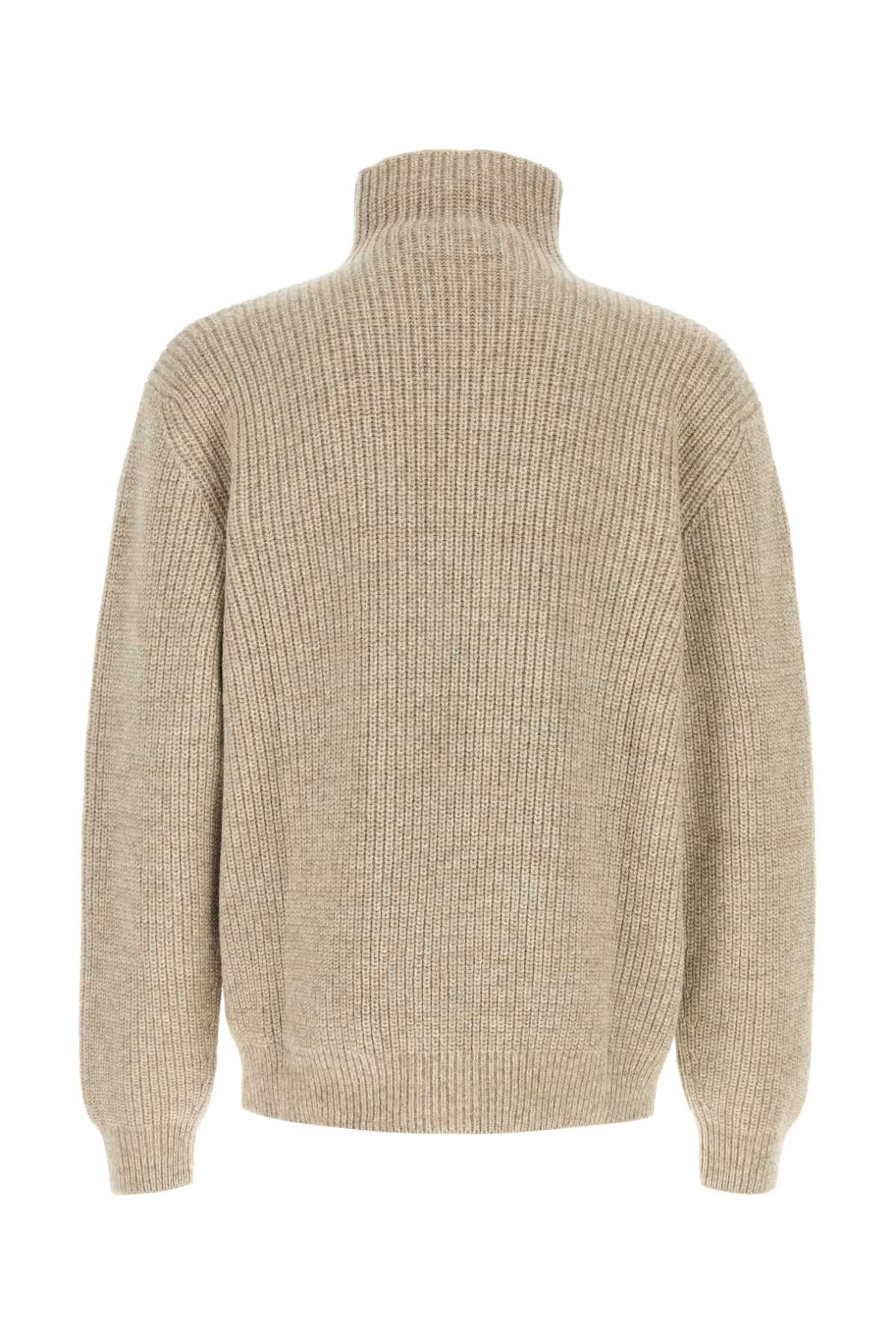 Lemaire Cappuccino Wool Oversize Sweater In Neutral