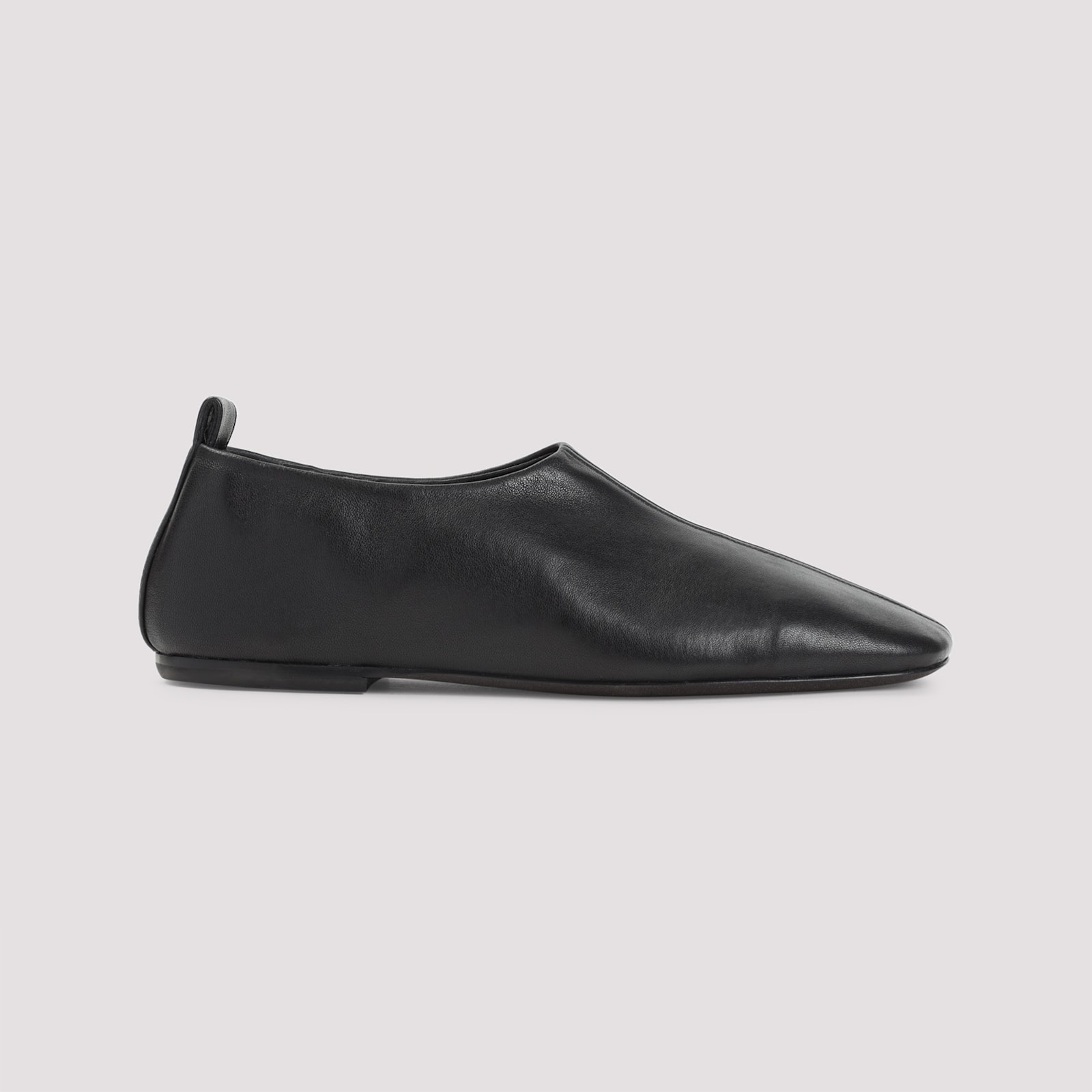 Dries Van Noten Soft Black Leather Loafers With Squared Toe In Black