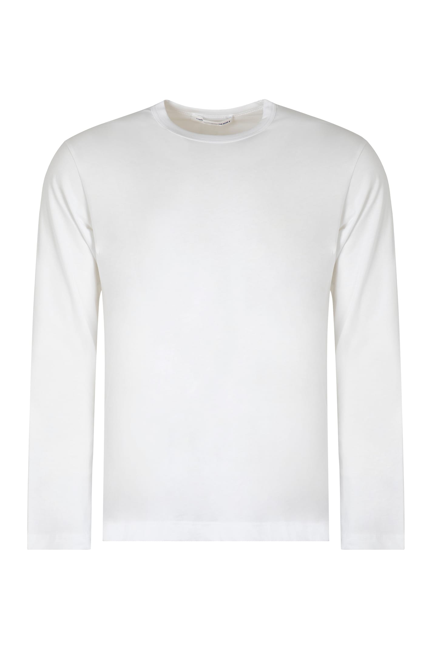 Comme Des Garçons Shirt Long Sleeve Cotton T-shirt In White