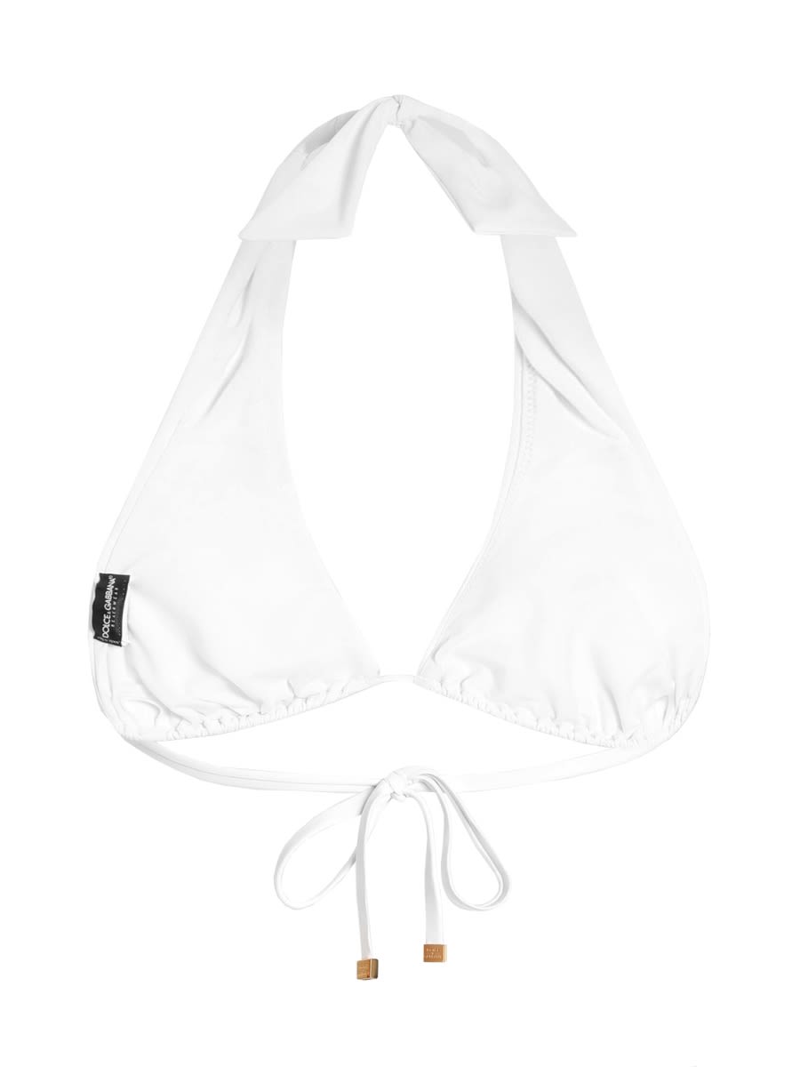 Dolce & Gabbana Leopard-print Padded Triangle Bikini Top