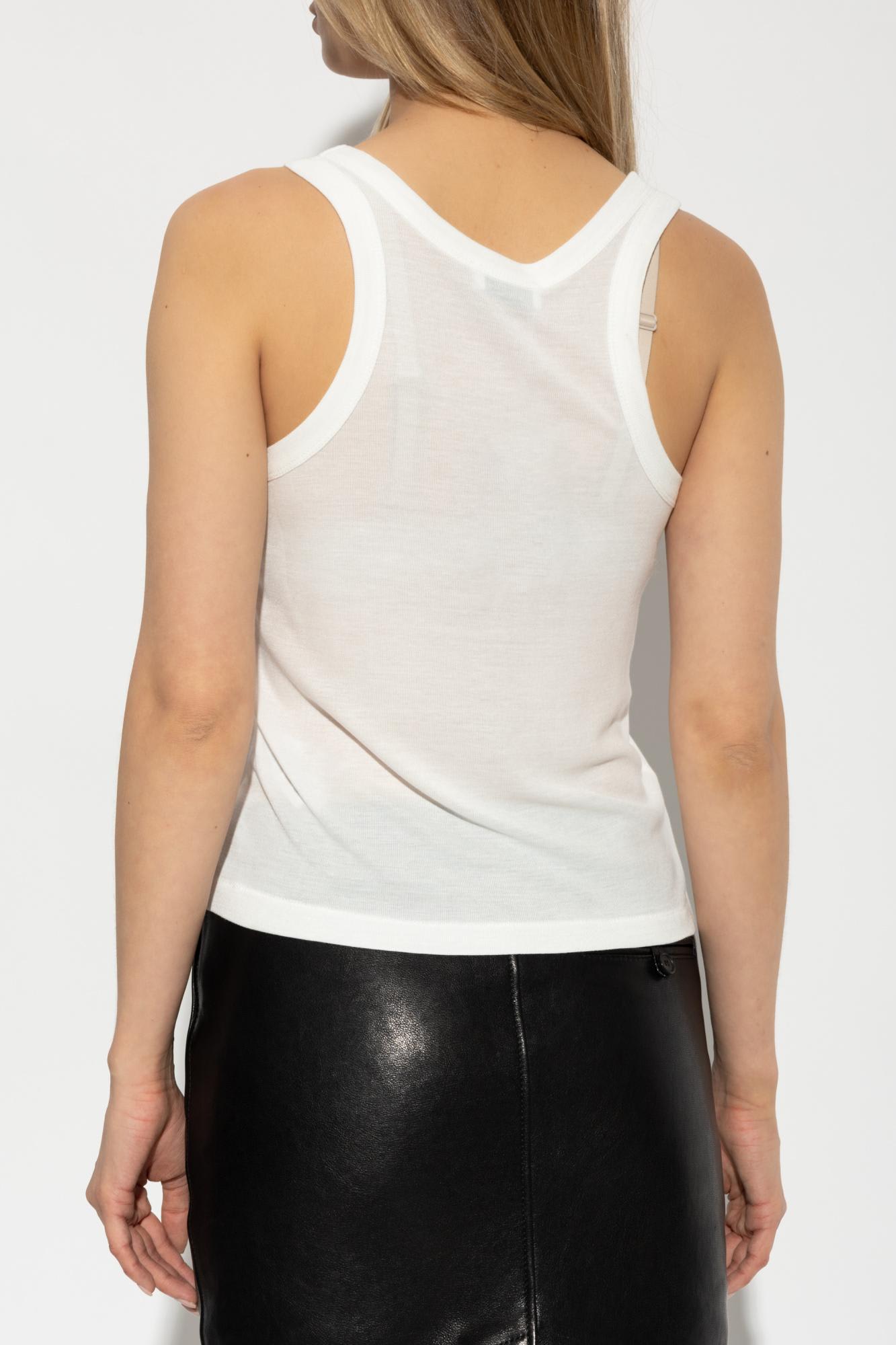 Anine Bing Ginny Bodysuit In Off White