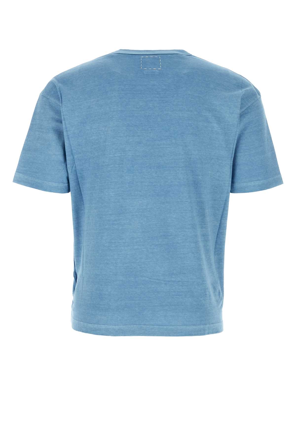 Shop Visvim Melangã¨ Cerulean Cotton Jumbo T-shirt In Lt.indigo