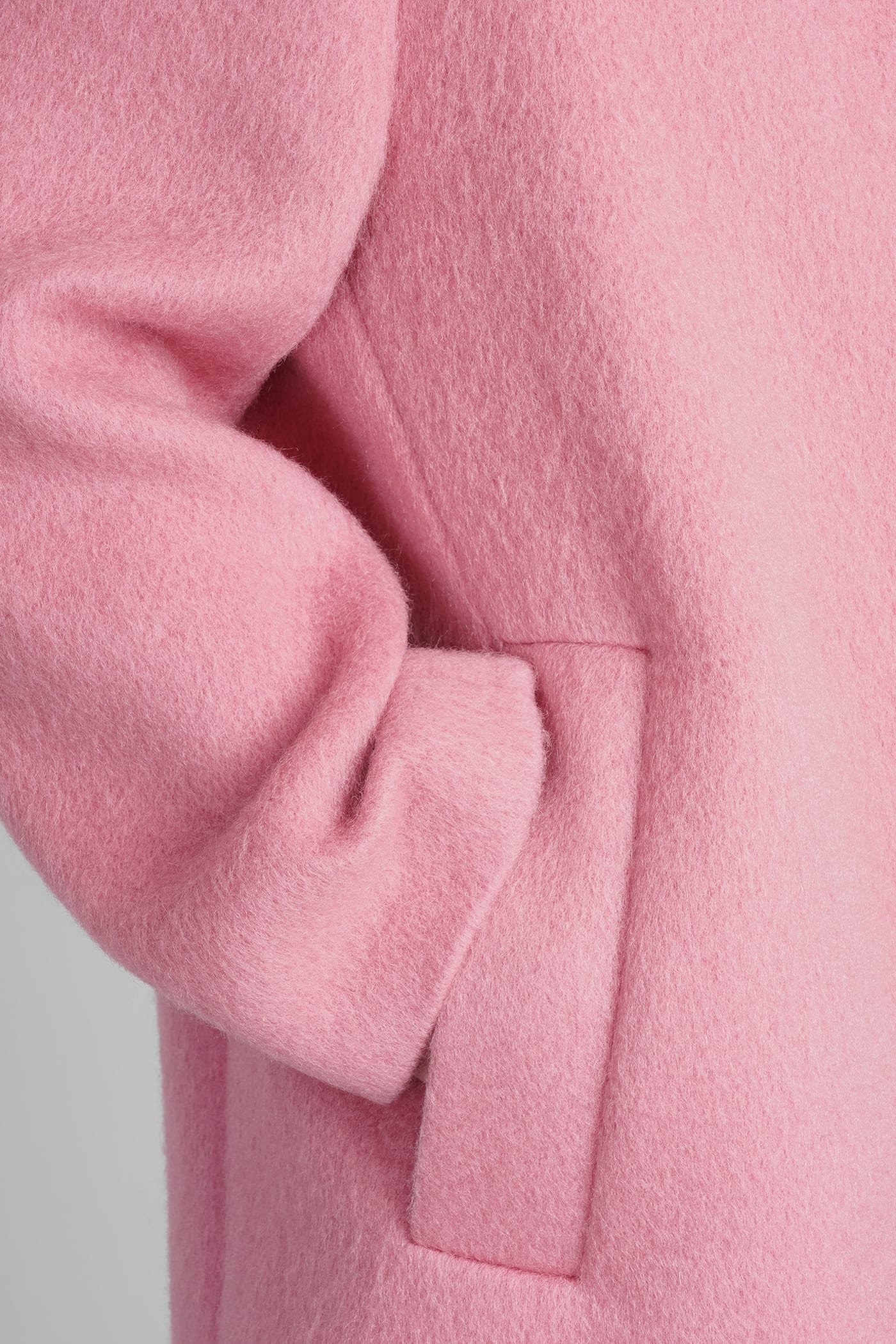 Jil Sander Coat In Rose-pink Wool In 655