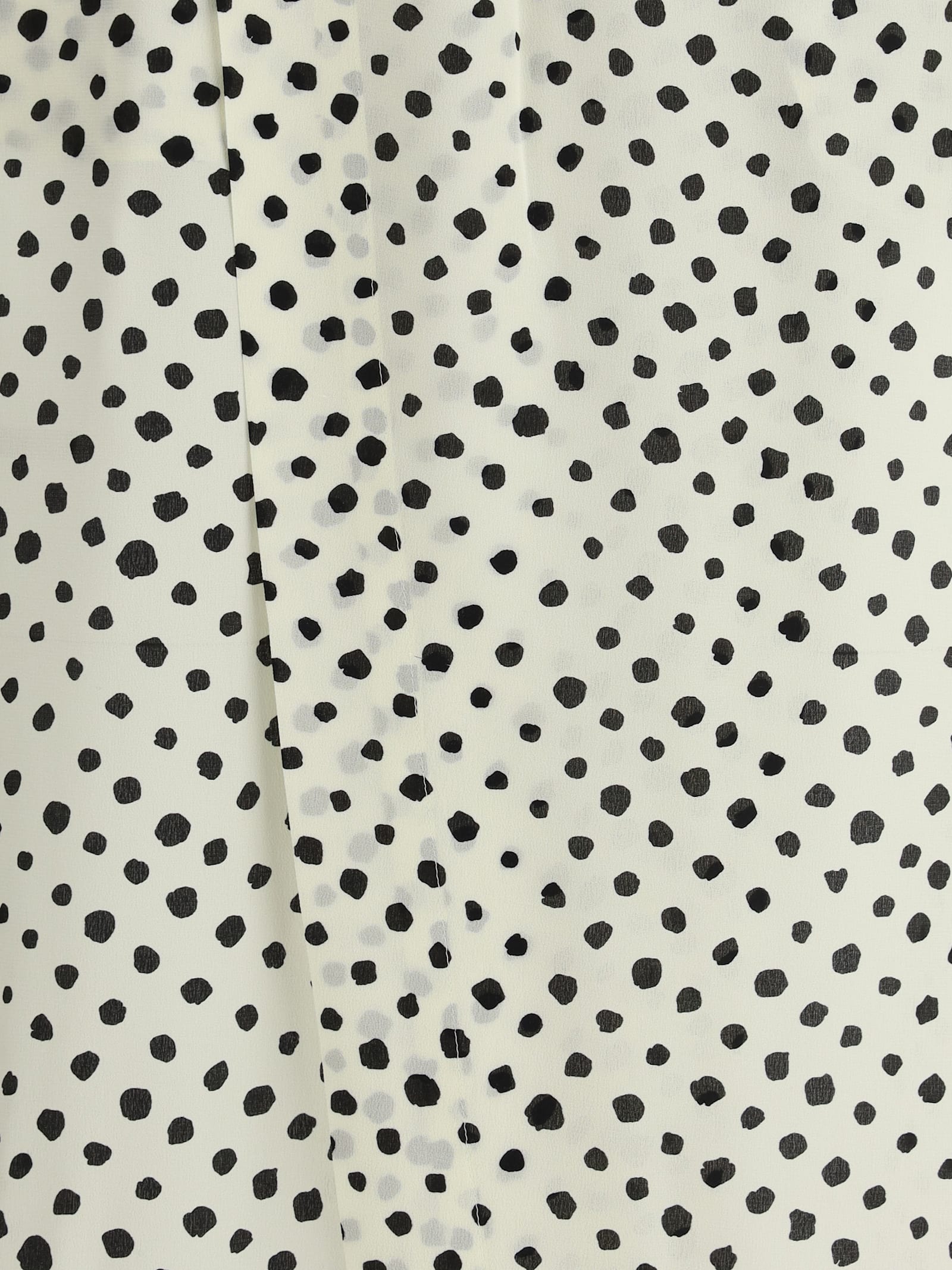 Petar Petrov The Saint Polka Dot Maxi Shirt Dress In Ivory/black Dots