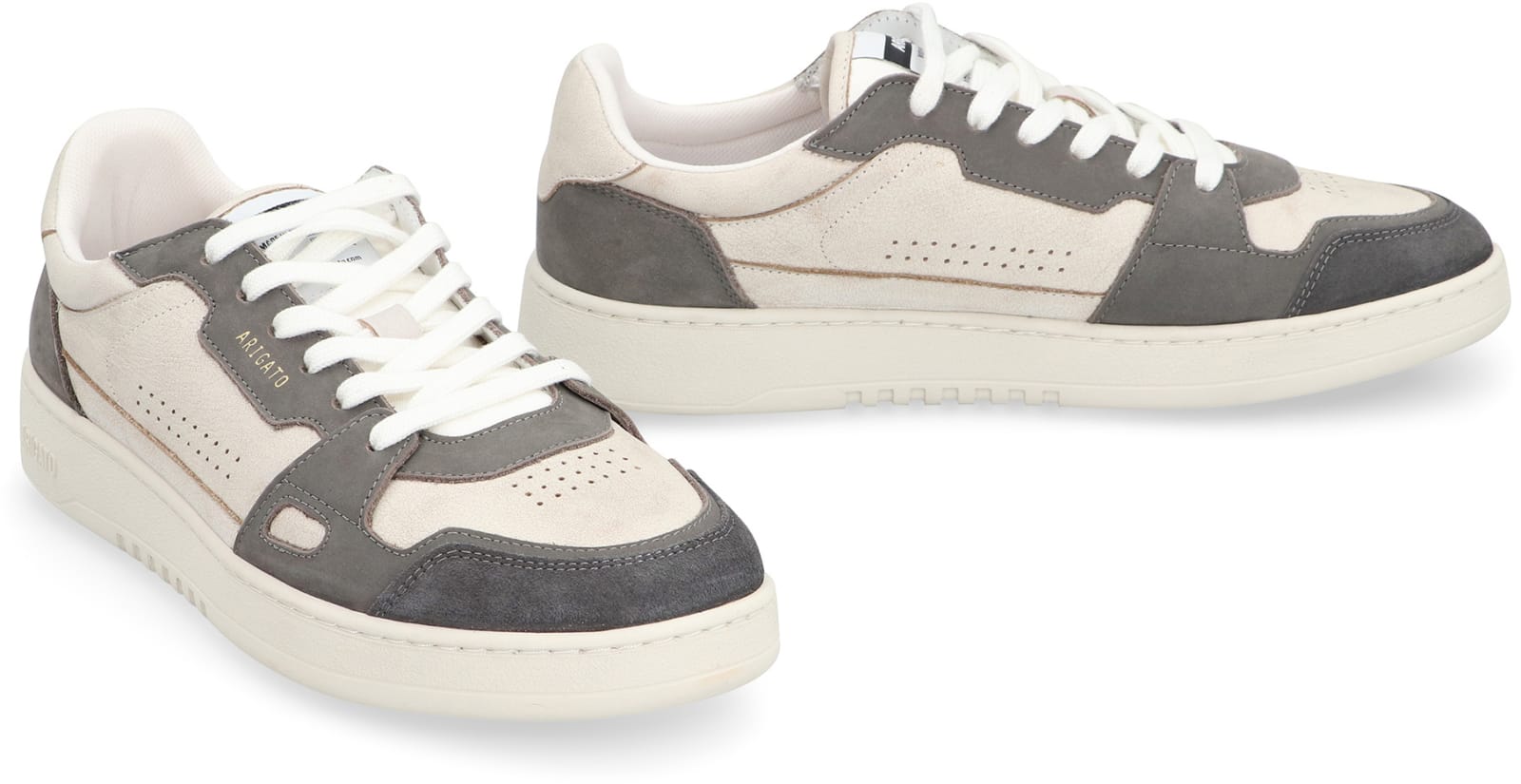 Shop Axel Arigato Dice Lo Leather Low-top Sneakers In Grey