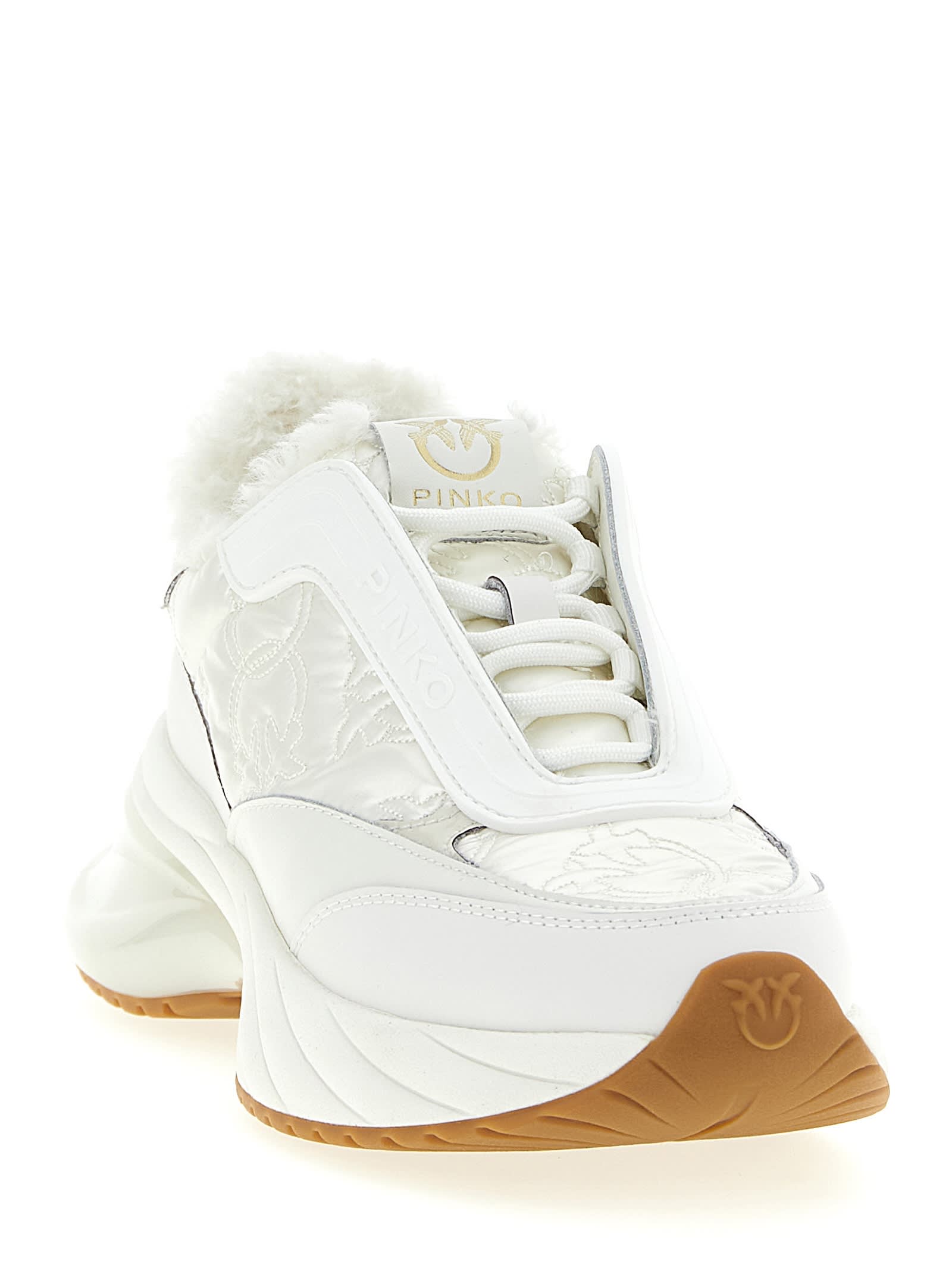 Pinko Ariel 19 Platform Sneakers In White