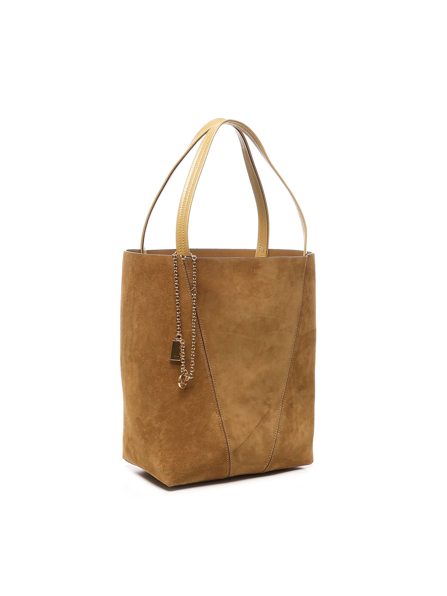 Chloé Spin Tote Bag In Brown