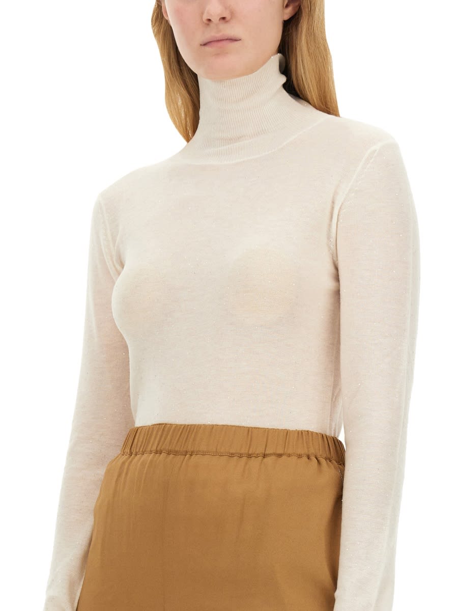 Shop Fabiana Filippi Slim Fit Sweater In White