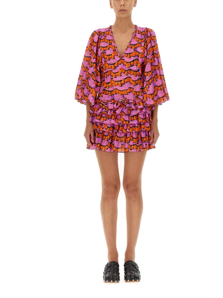Shop La Doublej Mini Jeanne Dress In Multicolour