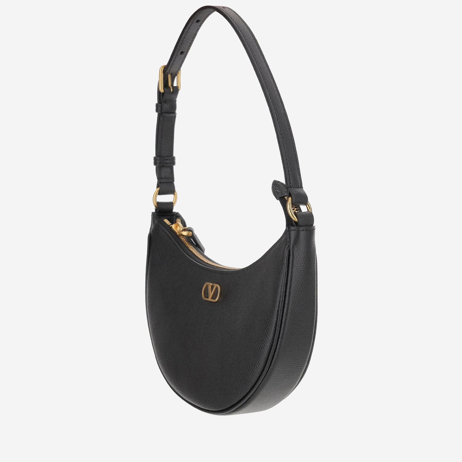 Valentino Garavani Women Vlogo Signature Leather Shoulder Bag In Black