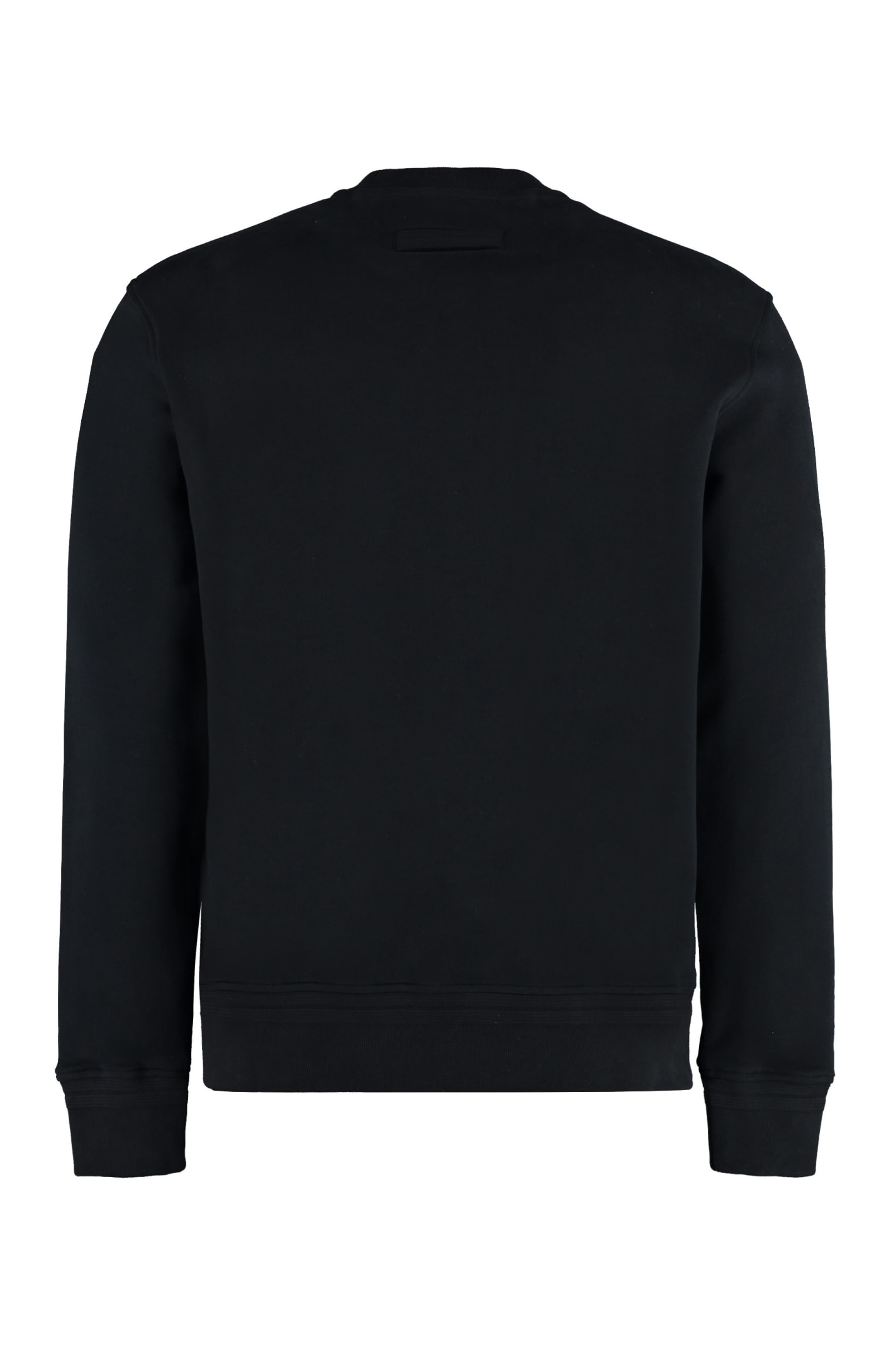 Shop Ermenegildo Zegna Cotton Crew-neck Sweatshirt In Black