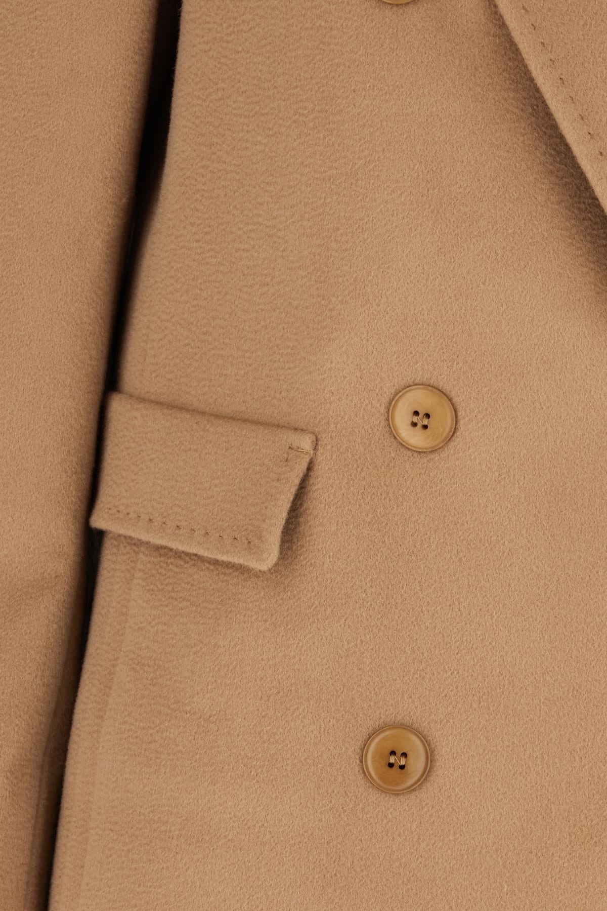 Max Mara Camel Double-breasted Wool And Cashmere Coat In Cammello
