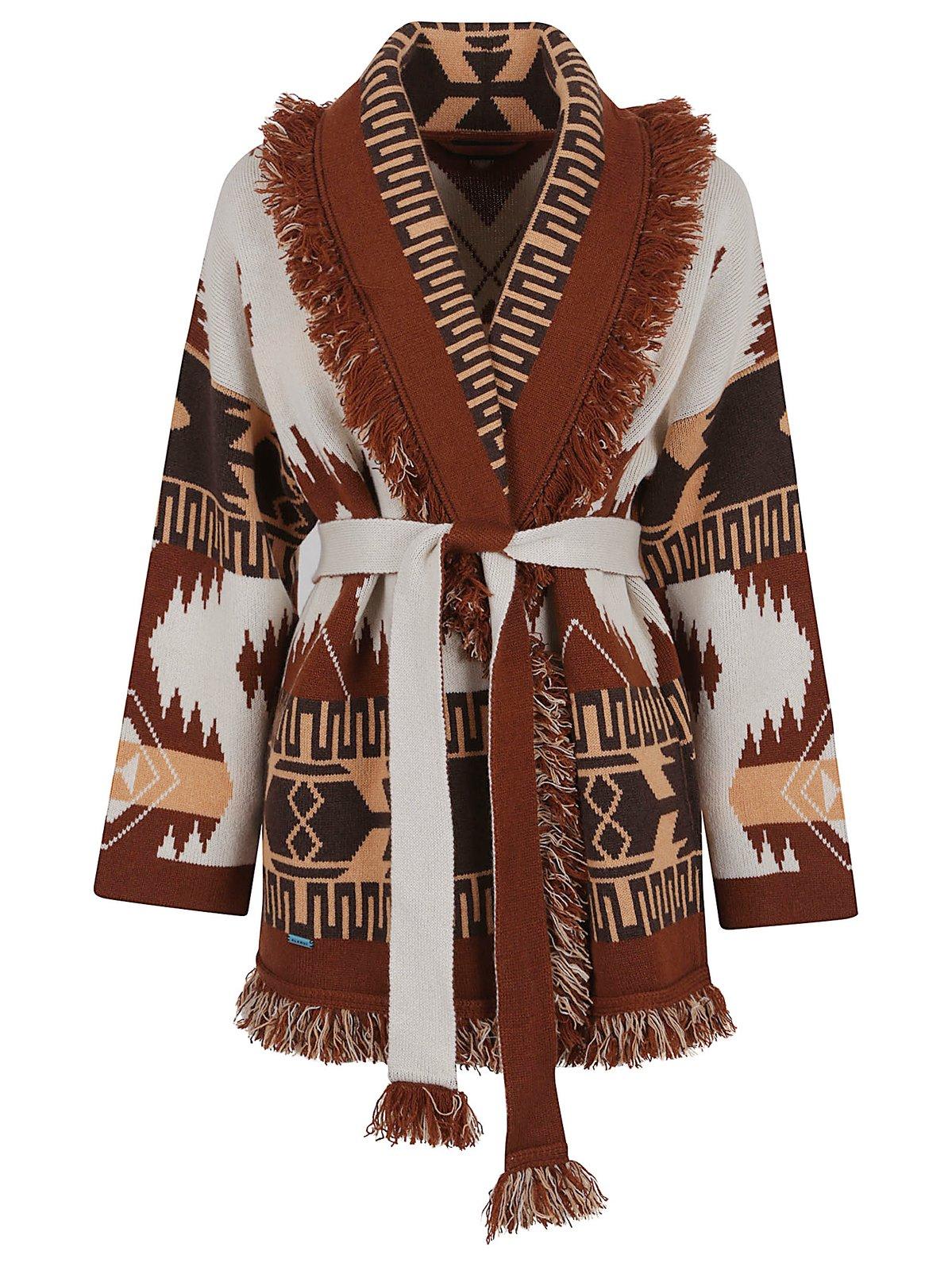 Alanui Jacquard Long-sleeved Cardigan