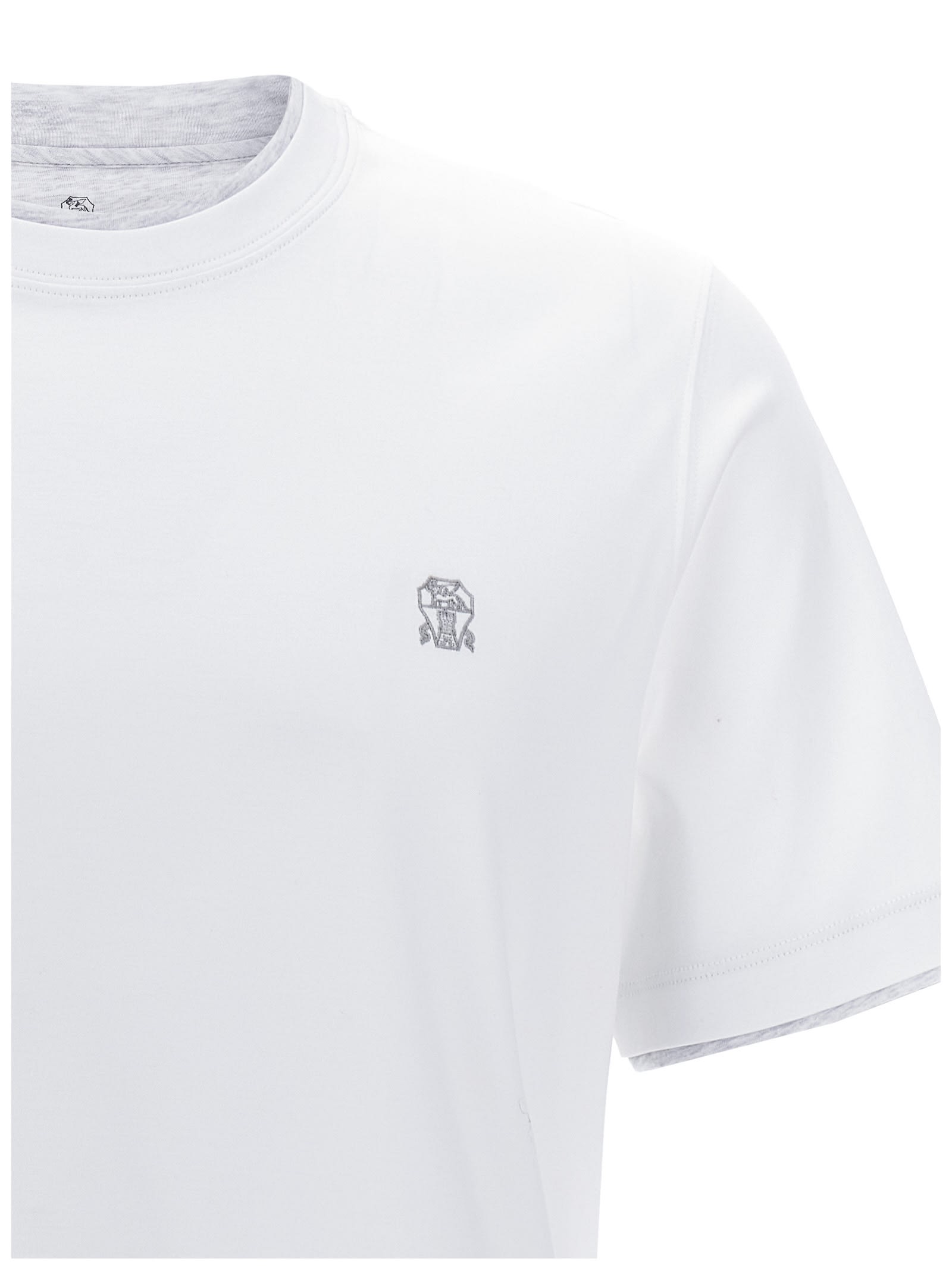 BRUNELLO CUCINELLI LOGO LAYERED T-SHIRT