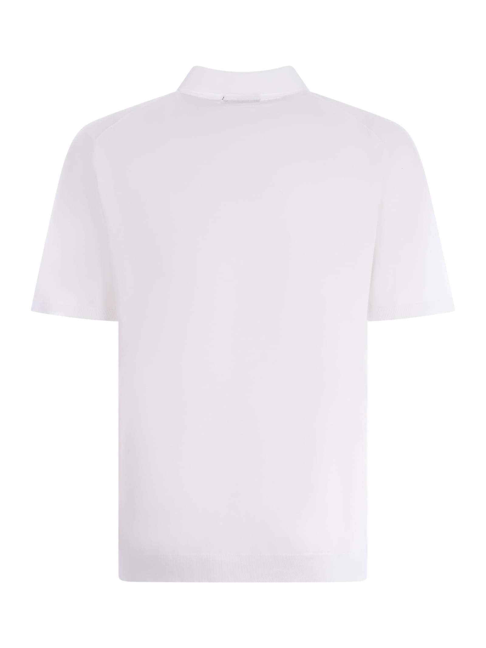 Shop Roberto Collina Polo Shirt  In Bianco