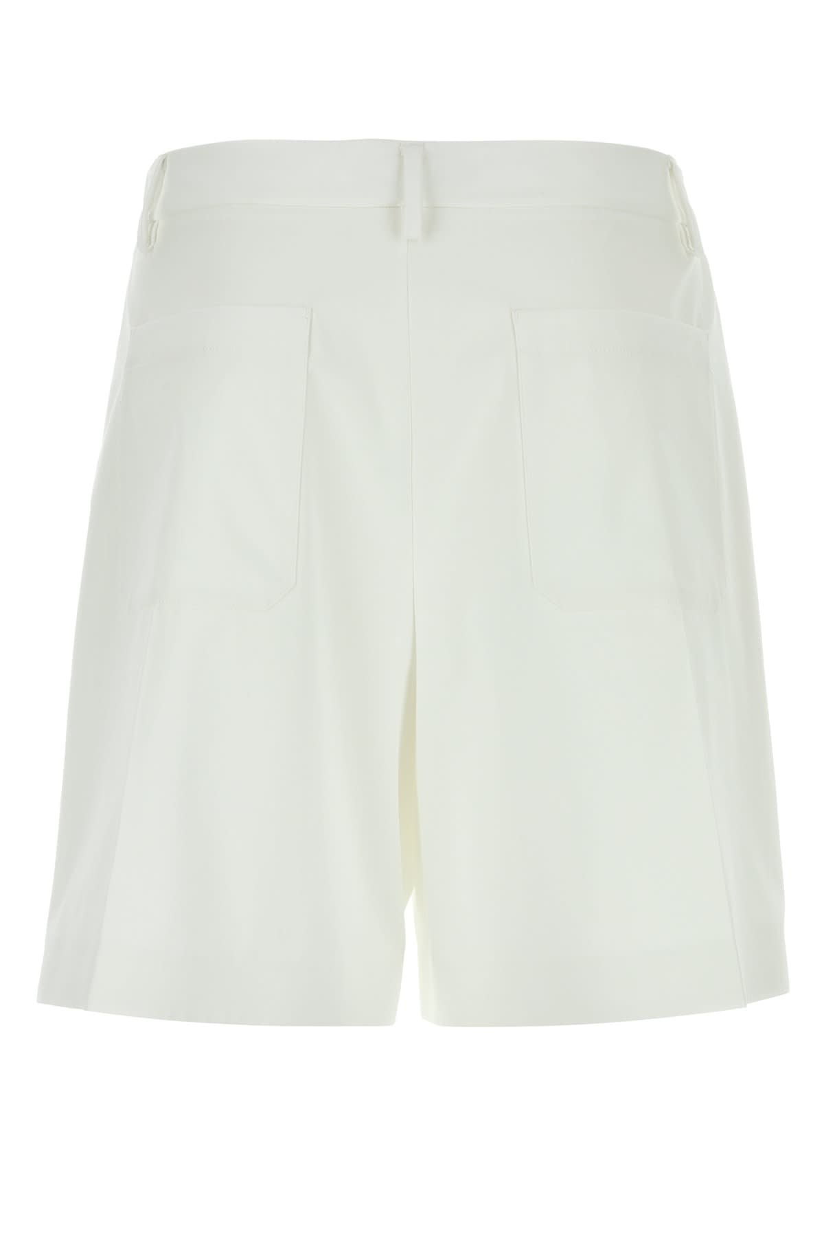 Shop Valentino Shorts In Bianco