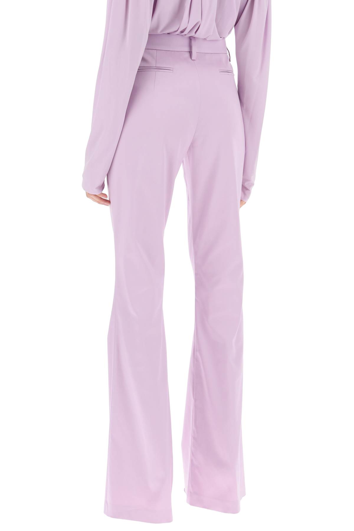 Shop Magda Butrym Flared Pants In Lilac (purple)