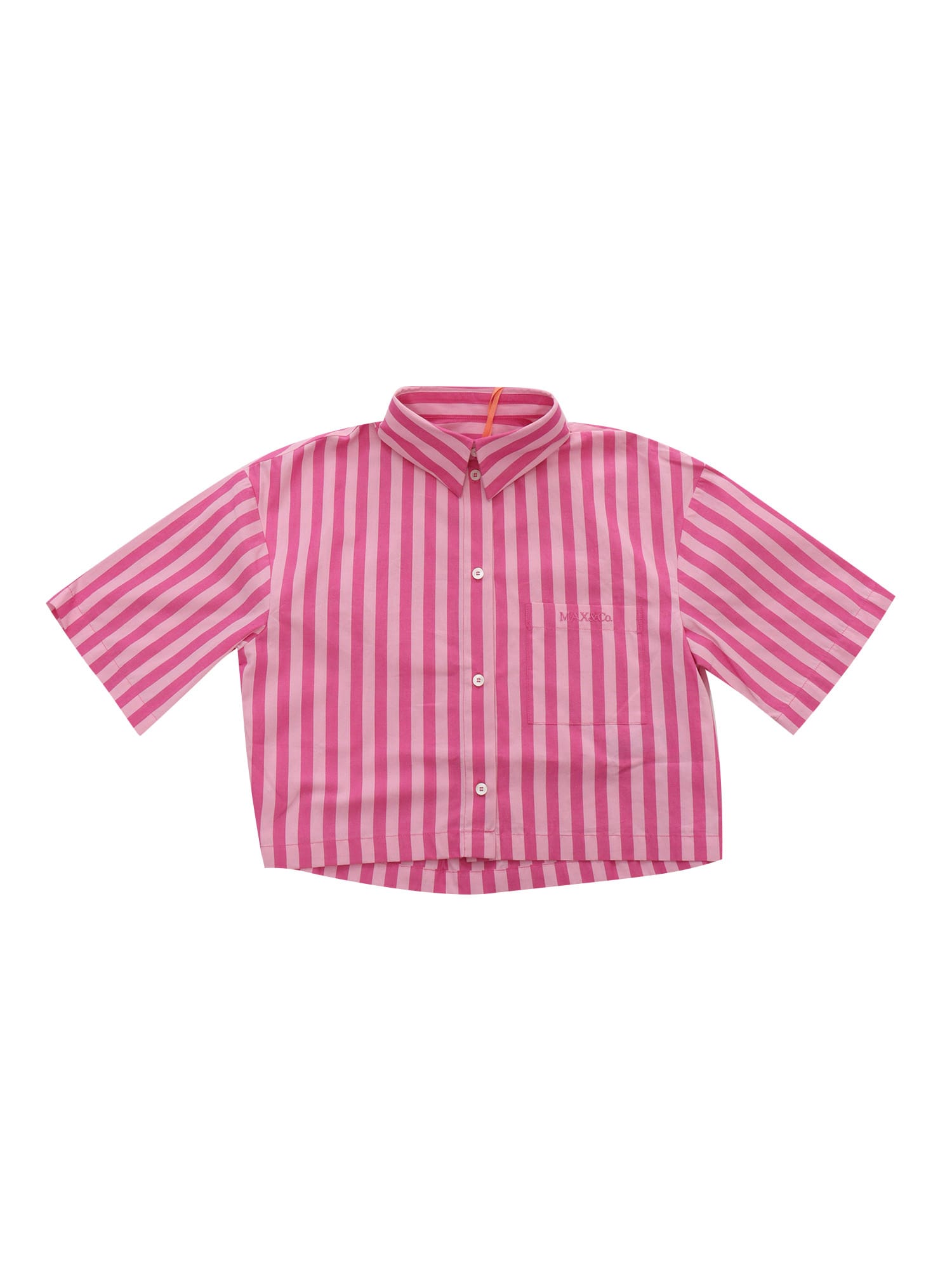 Max&amp;co. Kids' Pink Striped Shirt
