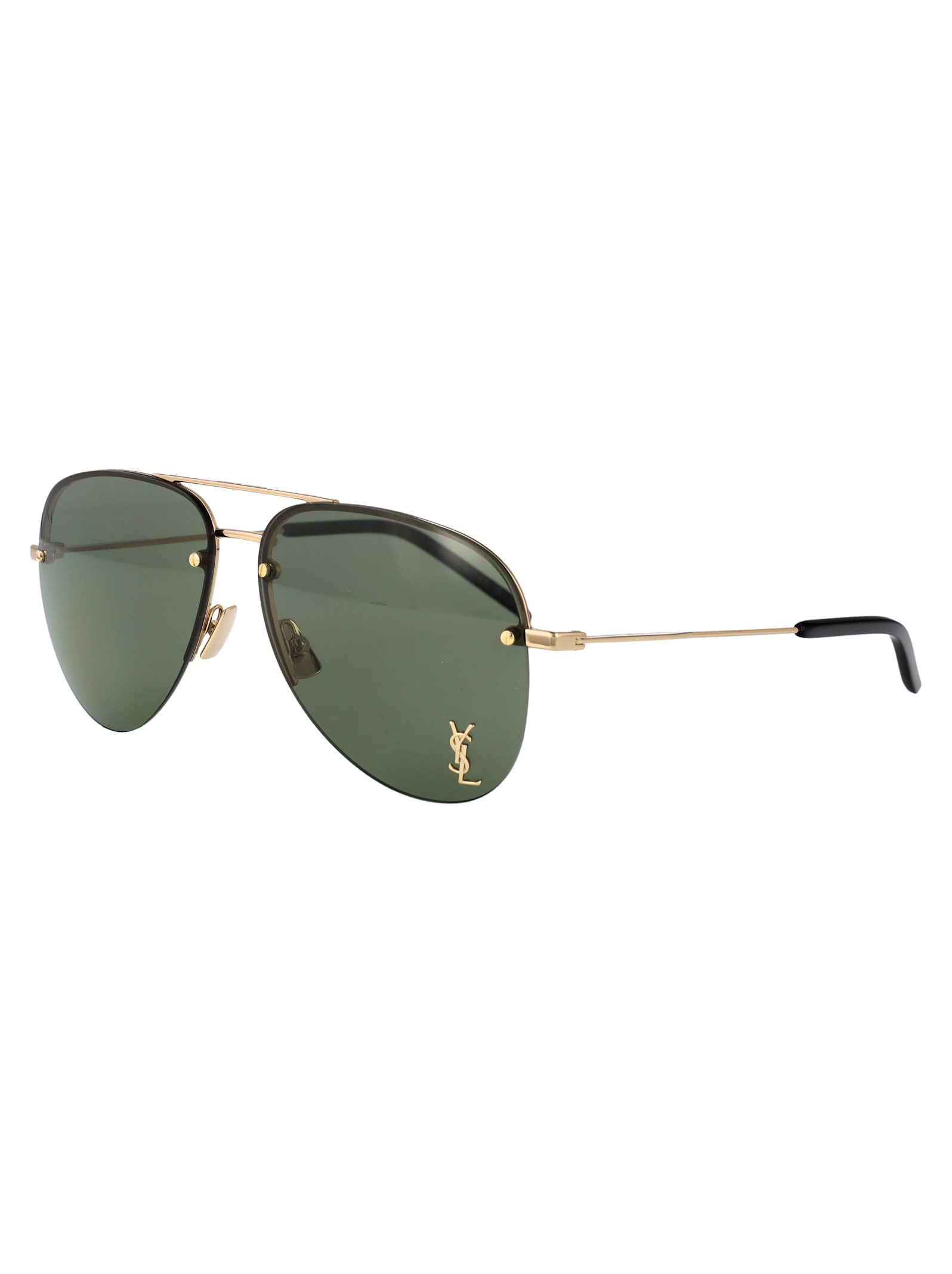 Saint Laurent Classic 11 M Sunglasses In Green