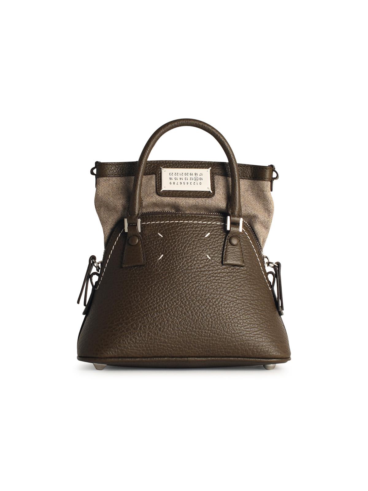 Shop Maison Margiela Sac Brown Leather Bag