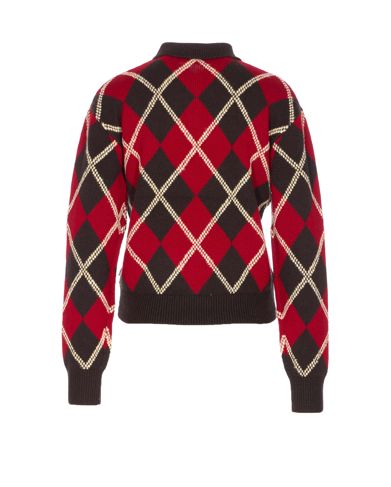 Guest In Residence Women Collegiate Argyle Polo In Red