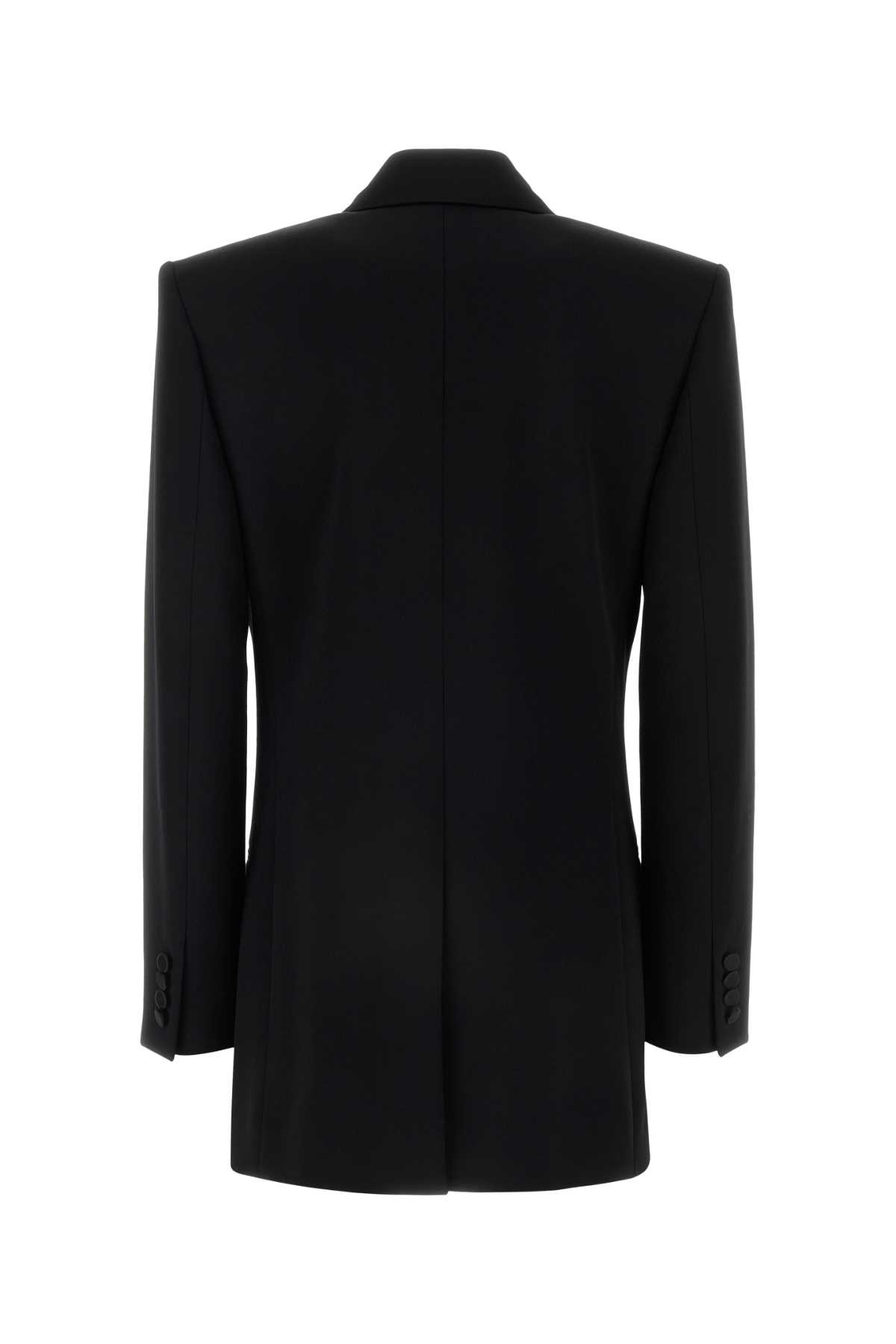 Shop Saint Laurent Black Wool Blazer In Noir