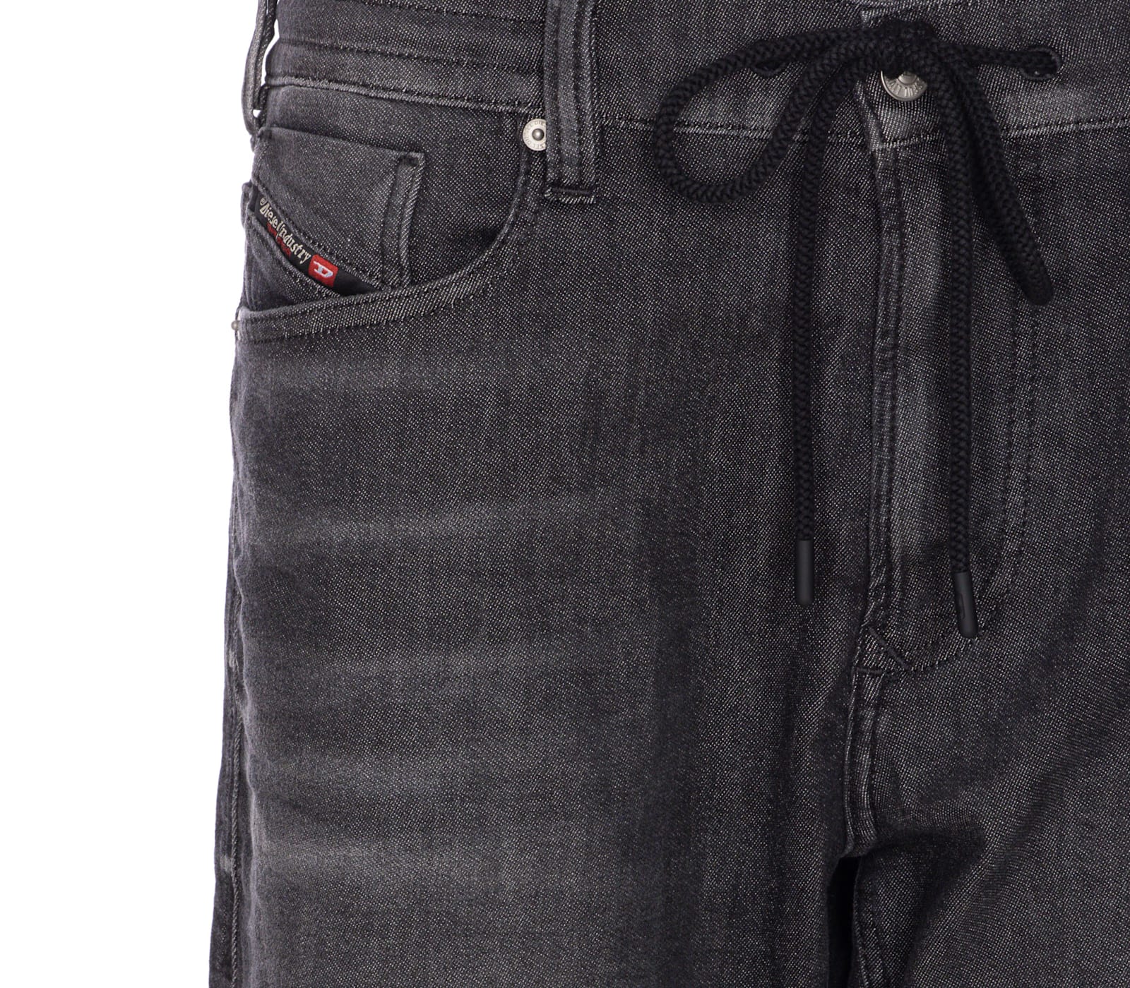 Diesel Trousers Drawstring Waist Pockets In Gray