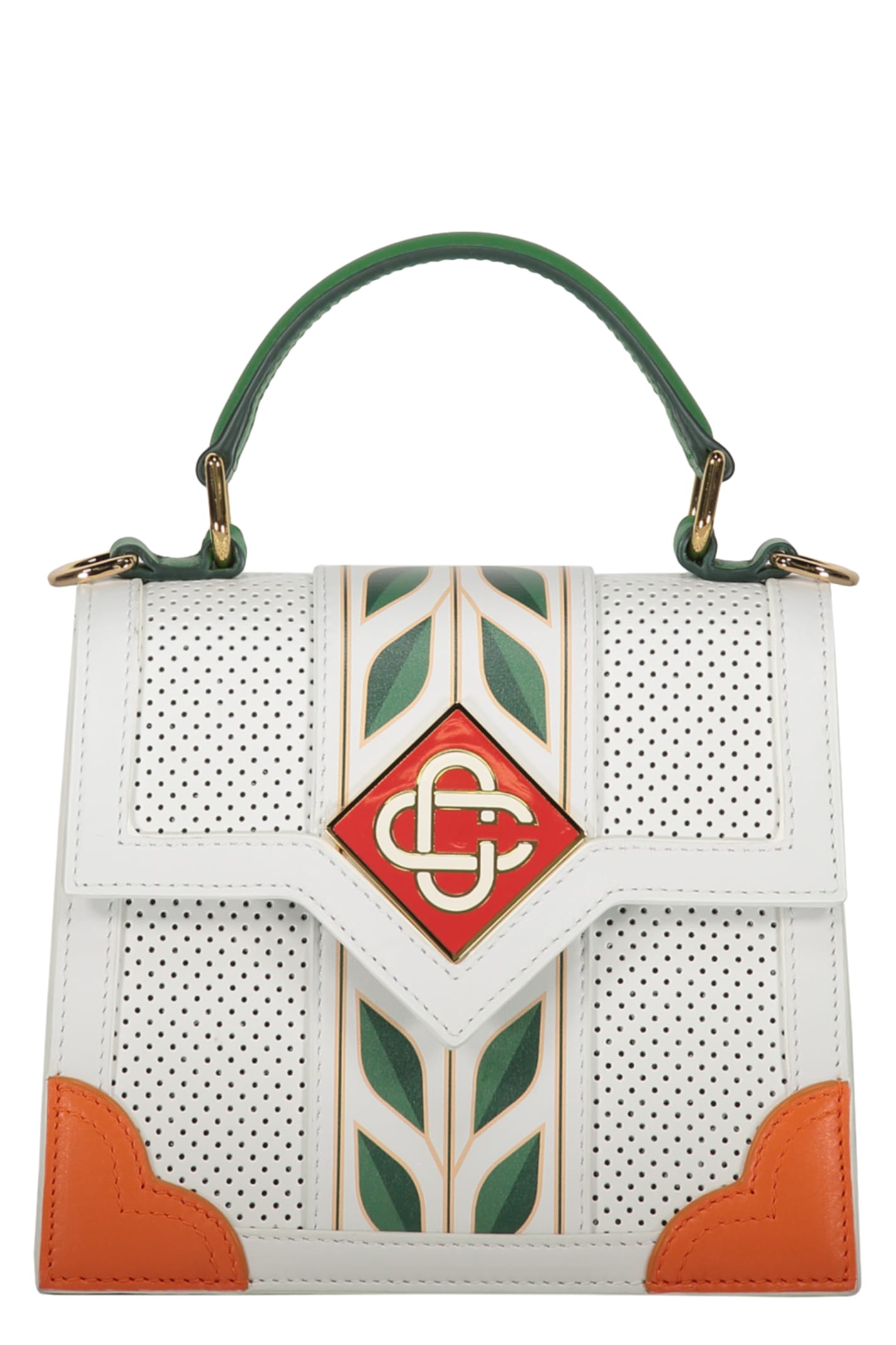 Casablanca Leather Handbag In Multicolor