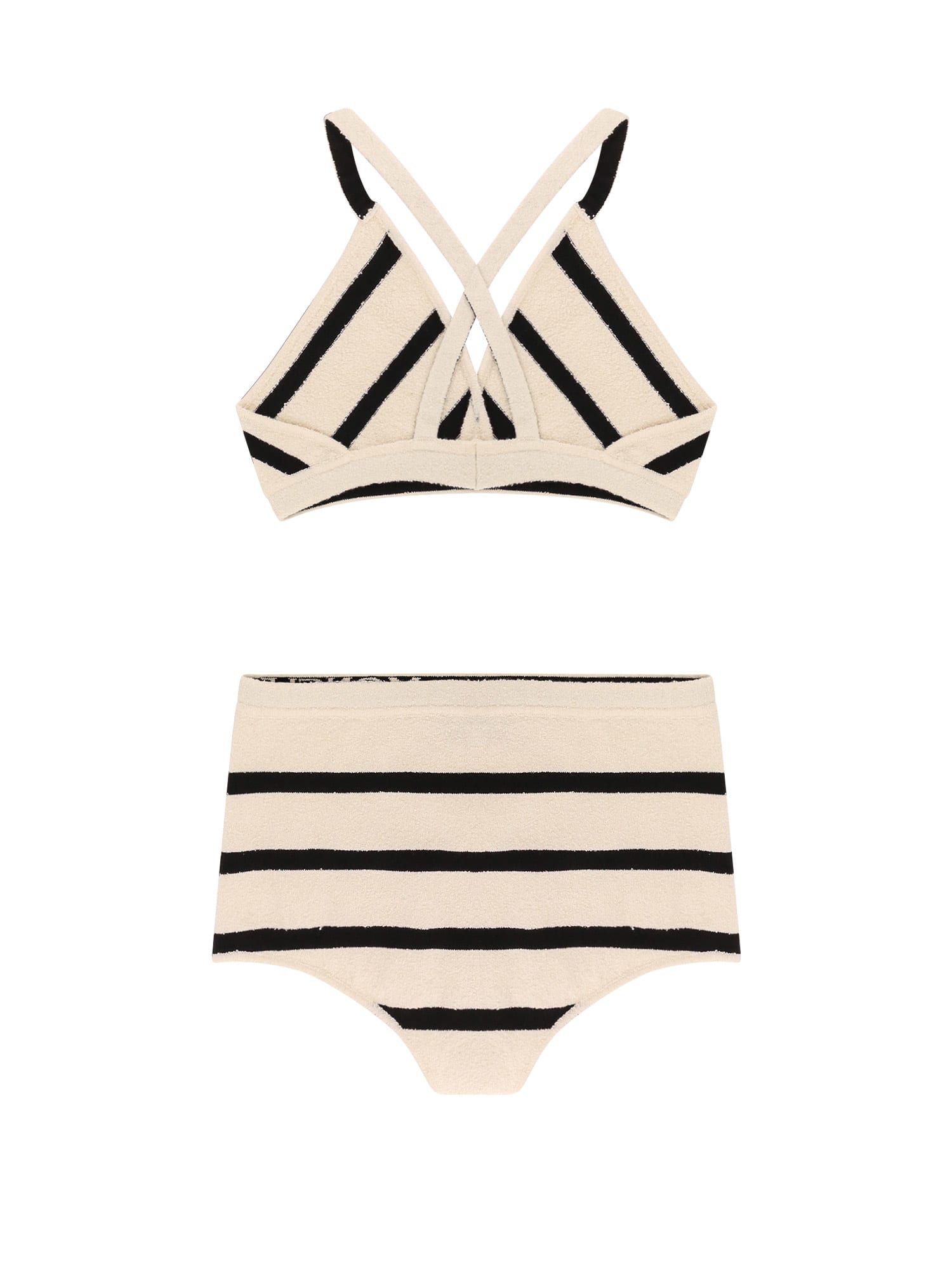 Moncler Top And Culotte Striped Cotton Blend Set