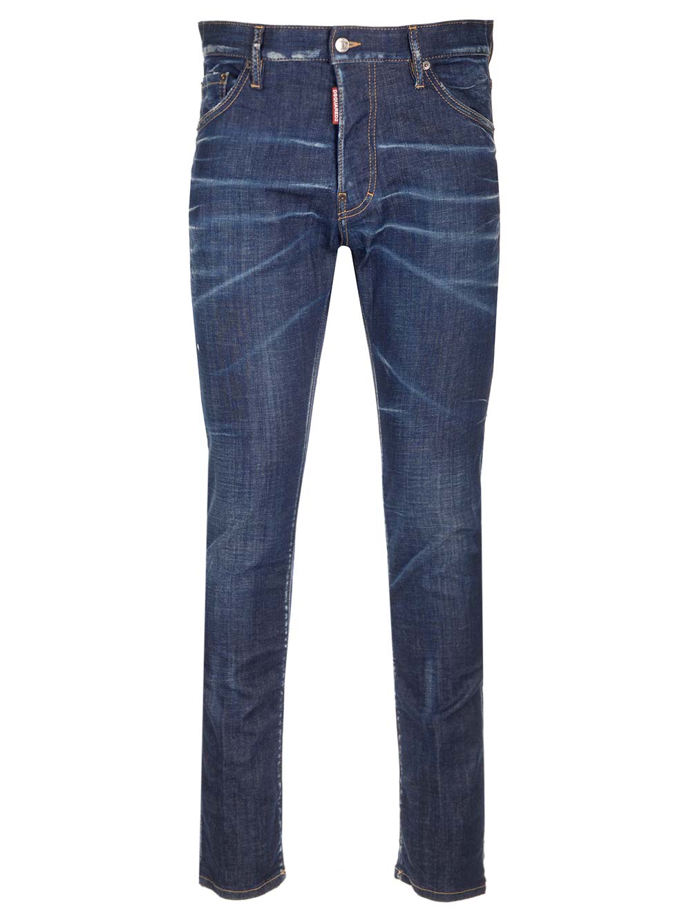 Shop Dsquared2 Dark Wash Cool Guy Jeans In Navy Blue