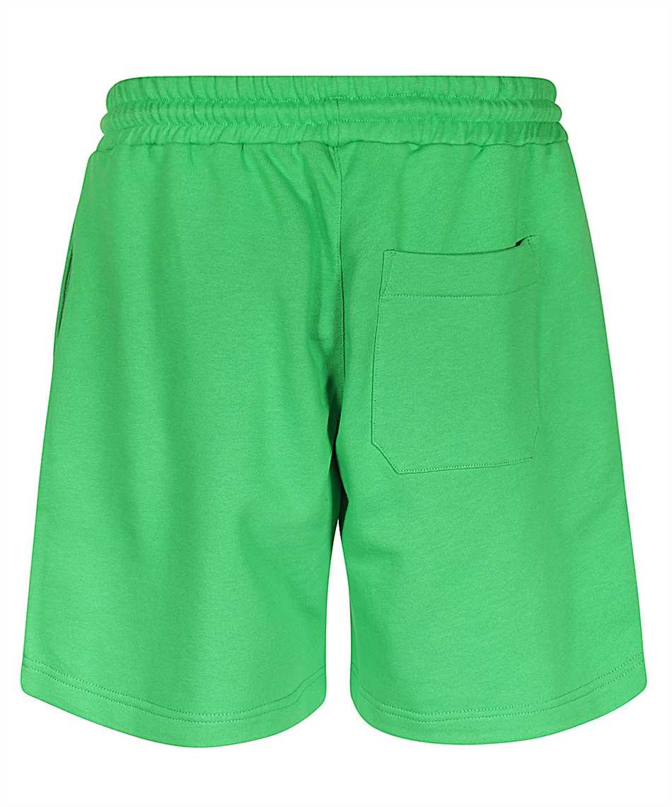 Msgm Elasticated-waistband Logo-detail Shorts In Green