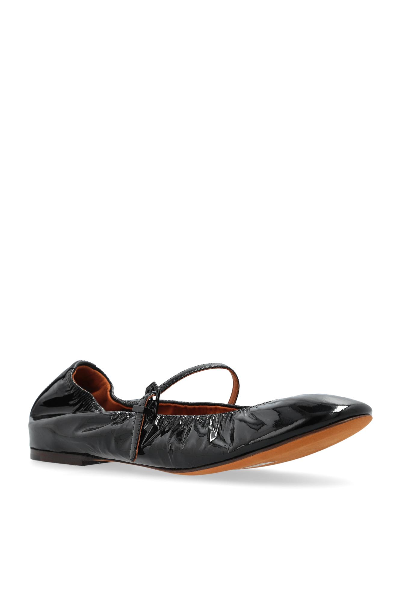 Shop Lanvin Ballet Flats Mary Jane In Black