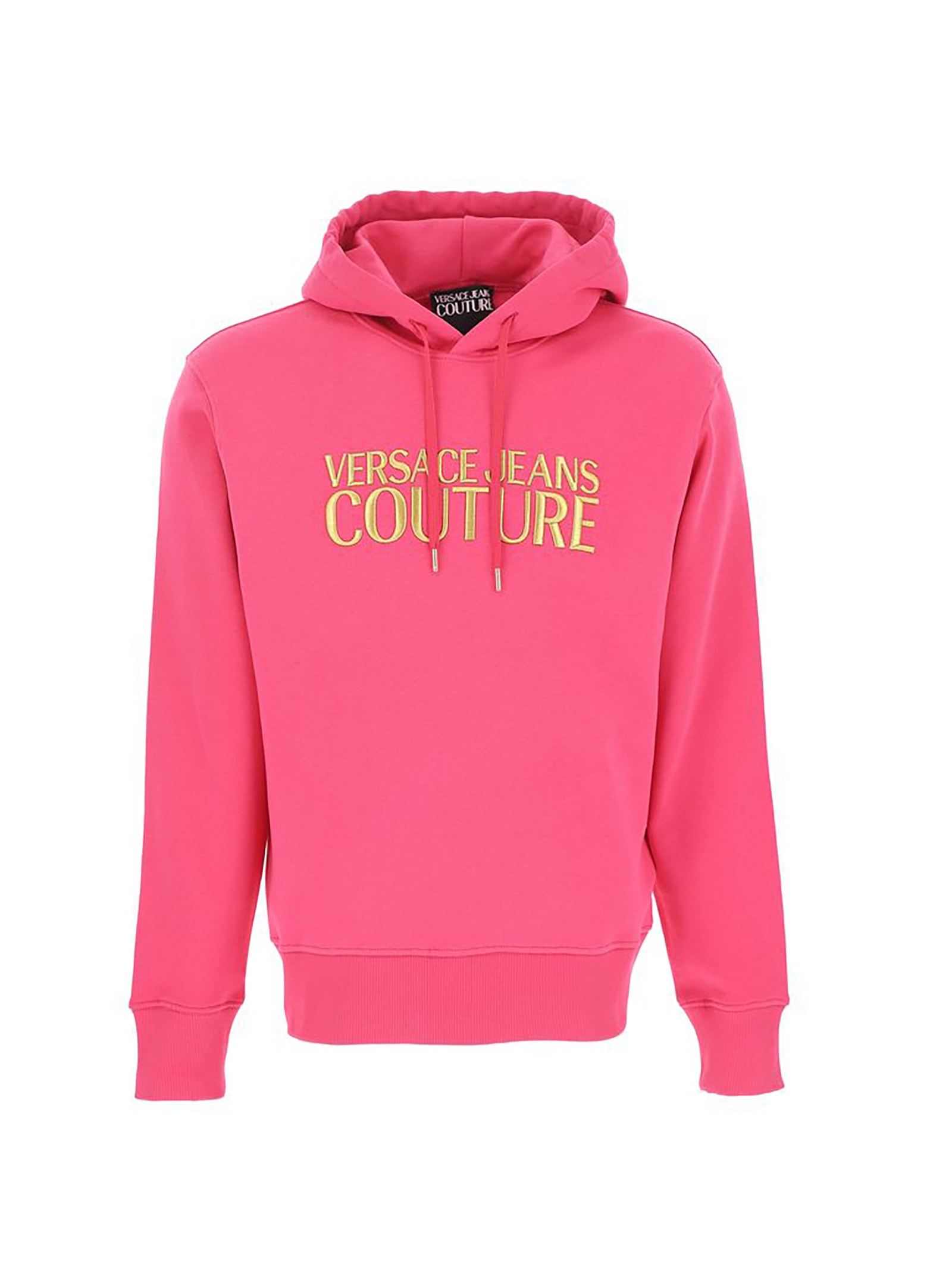 Versace Jeans Couture Hoodie Cotton Brand Name On Chest