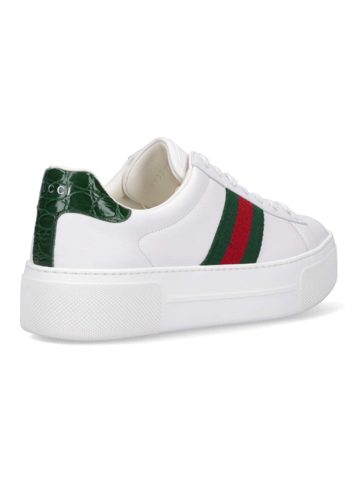 Shop Gucci Ace Low-top Sneakers In White