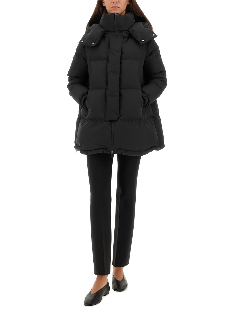 Herno Relaxed Jacket In Two Layers Windstopper In Black