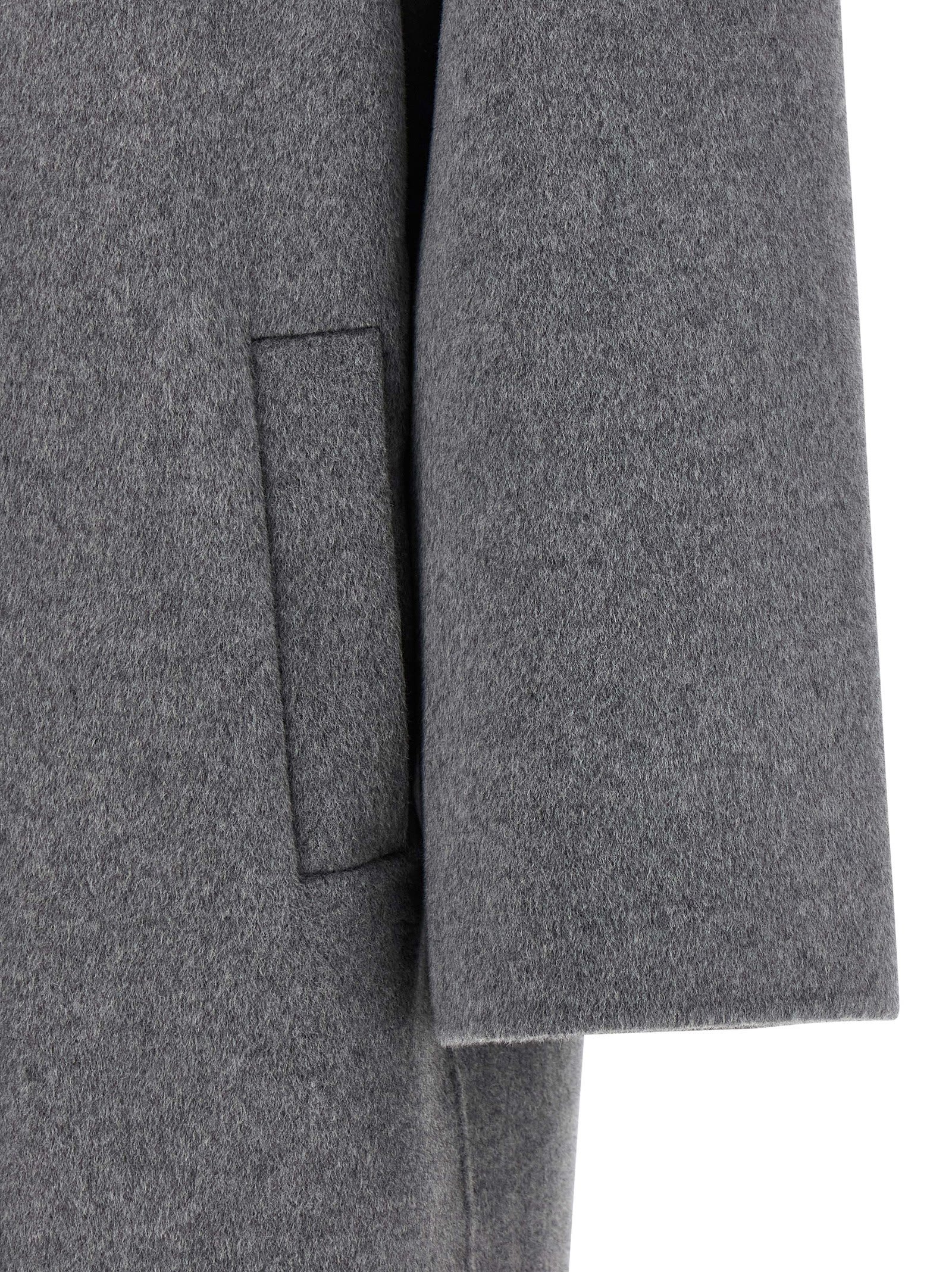 Loulou Studio Loulou Borneo Oversized Wool And Cashmere Coat In Gray