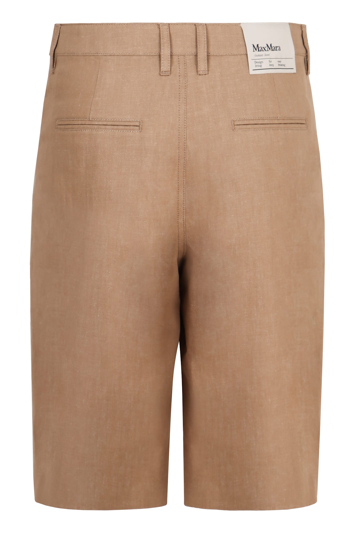 's Max Mara S Max Mara Eric Cotton And Linen Bermuda-shorts In Beige