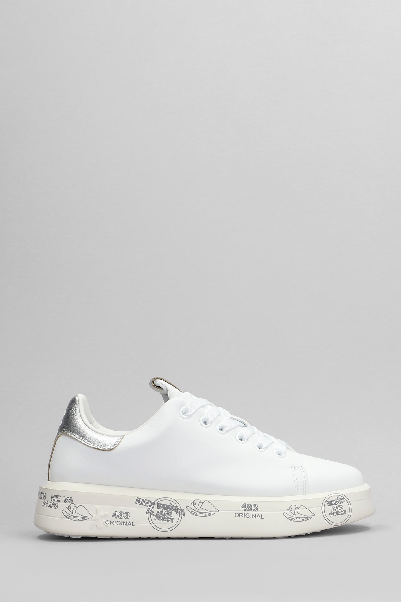 Shop Premiata Belle Sneakers In White Leather