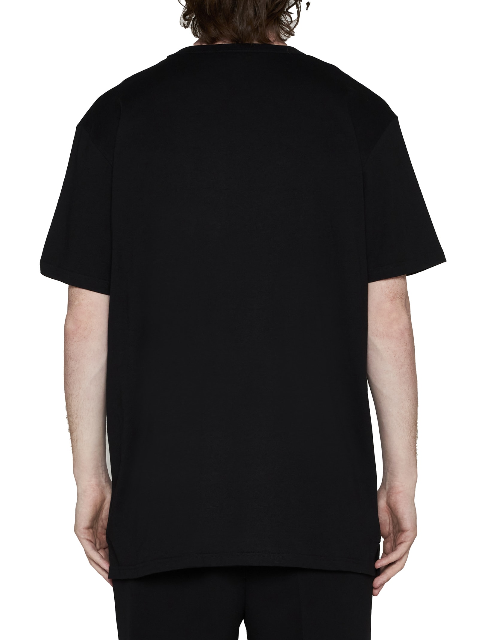 Alexander Mcqueen Skull-graphic Cotton T-shirt. In Black Mix