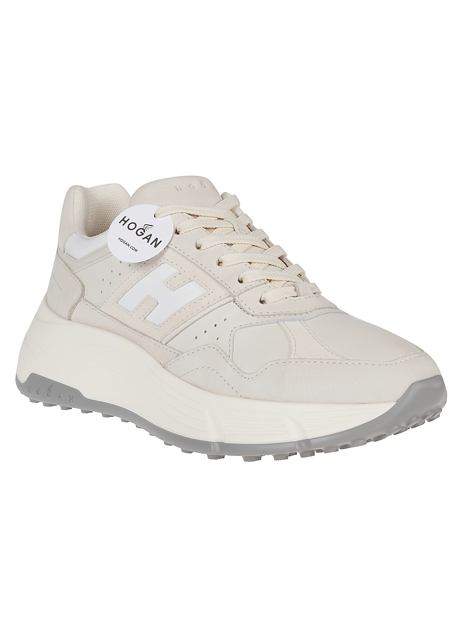 Shop Hogan H669 Sneakers In Vbk Yogurt/bianco Marmo/bianco