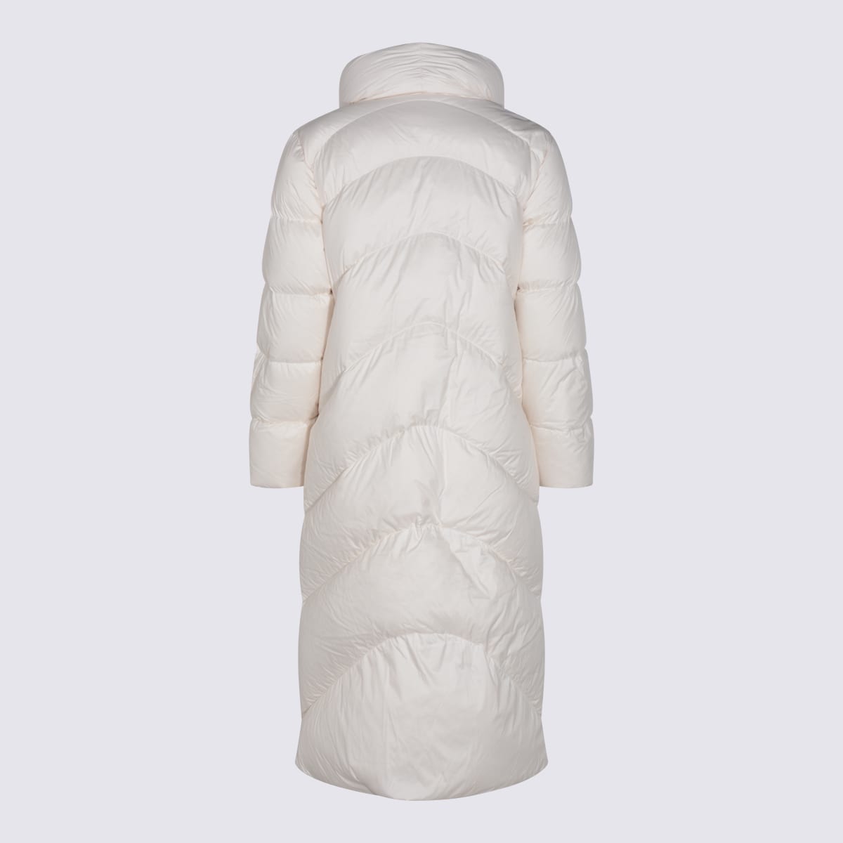 Add Cocoon Rice Long Down Jacket In White