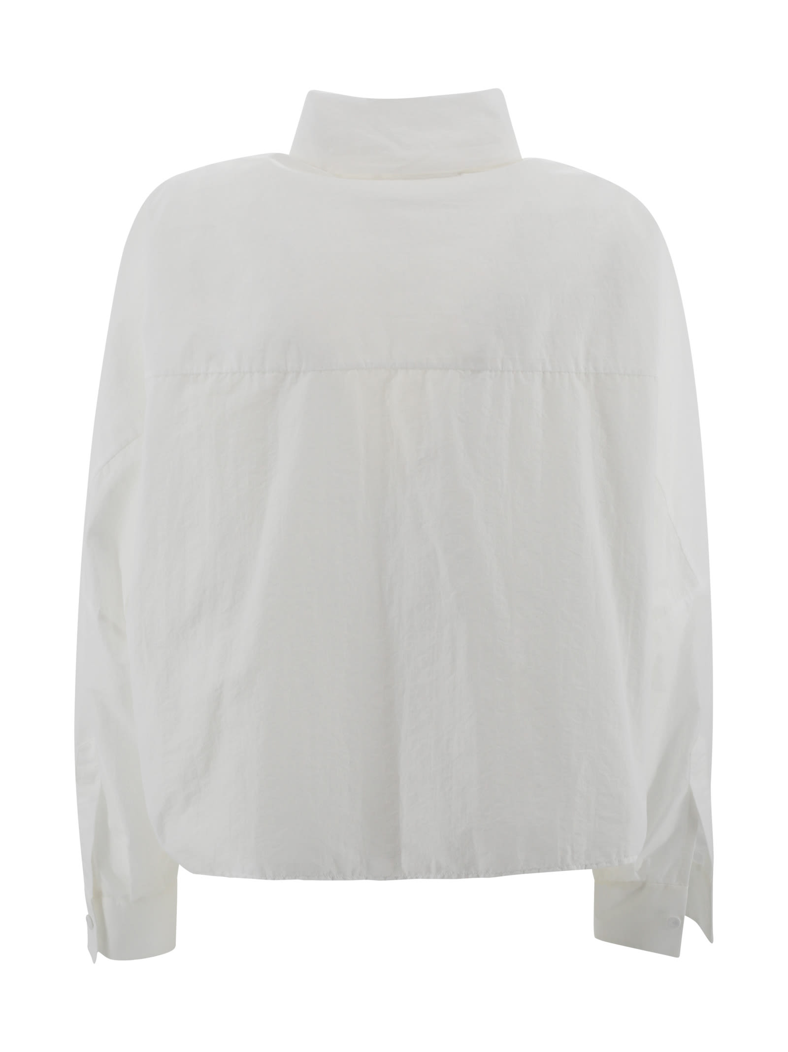 Shop Philosophy Di Lorenzo Serafini Camicia Crop Button-down In White