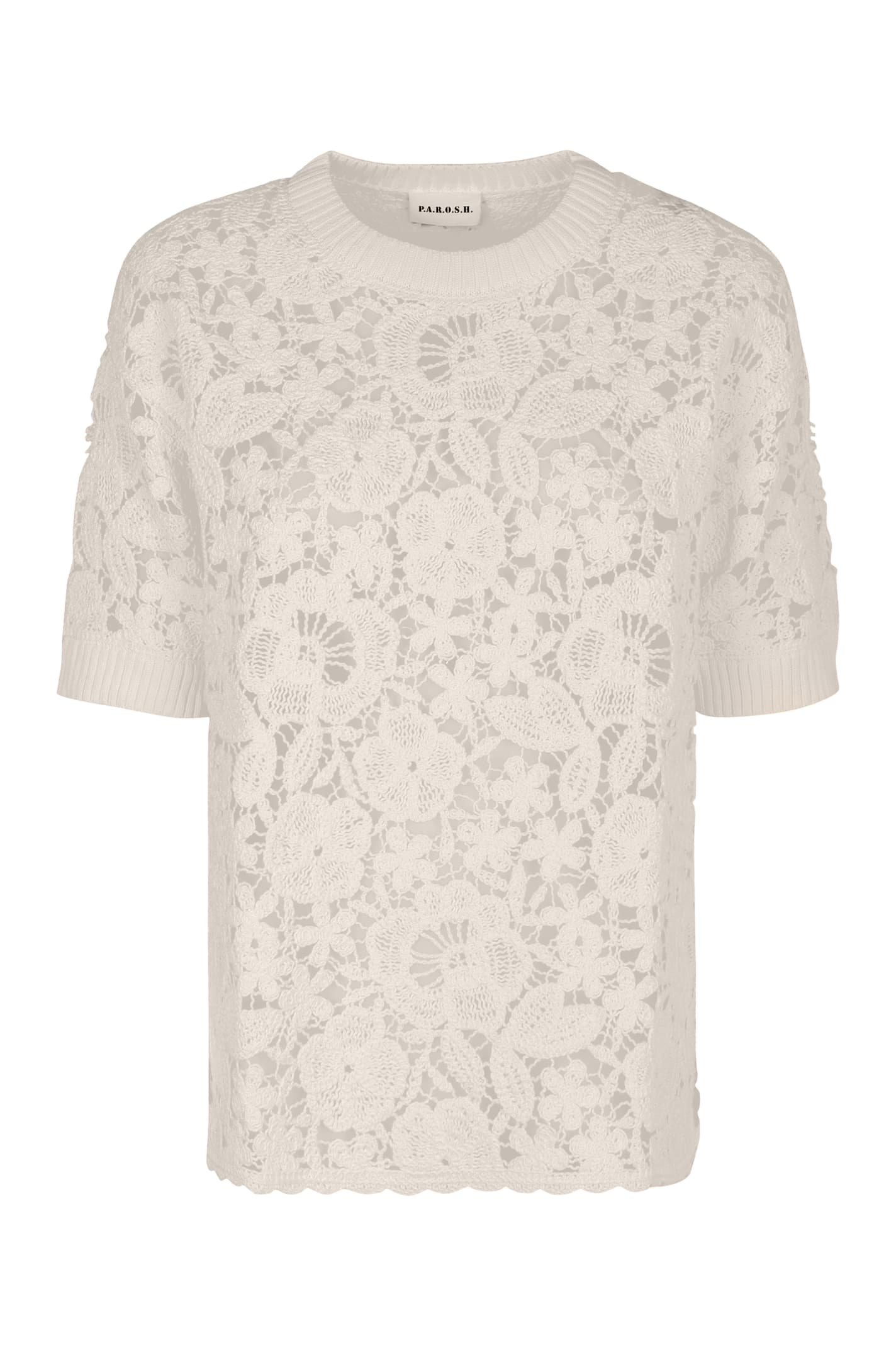 P.a.r.o.s.h Parosh Lace Blouse In White