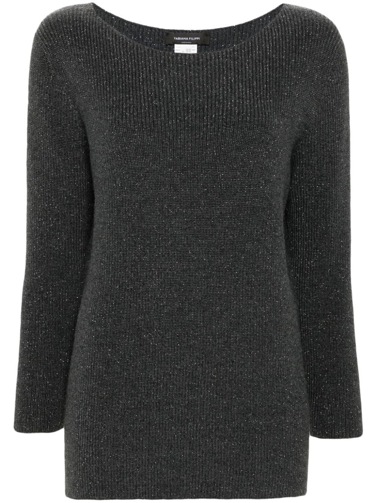 Grey Virgin Wool Blend Sweater