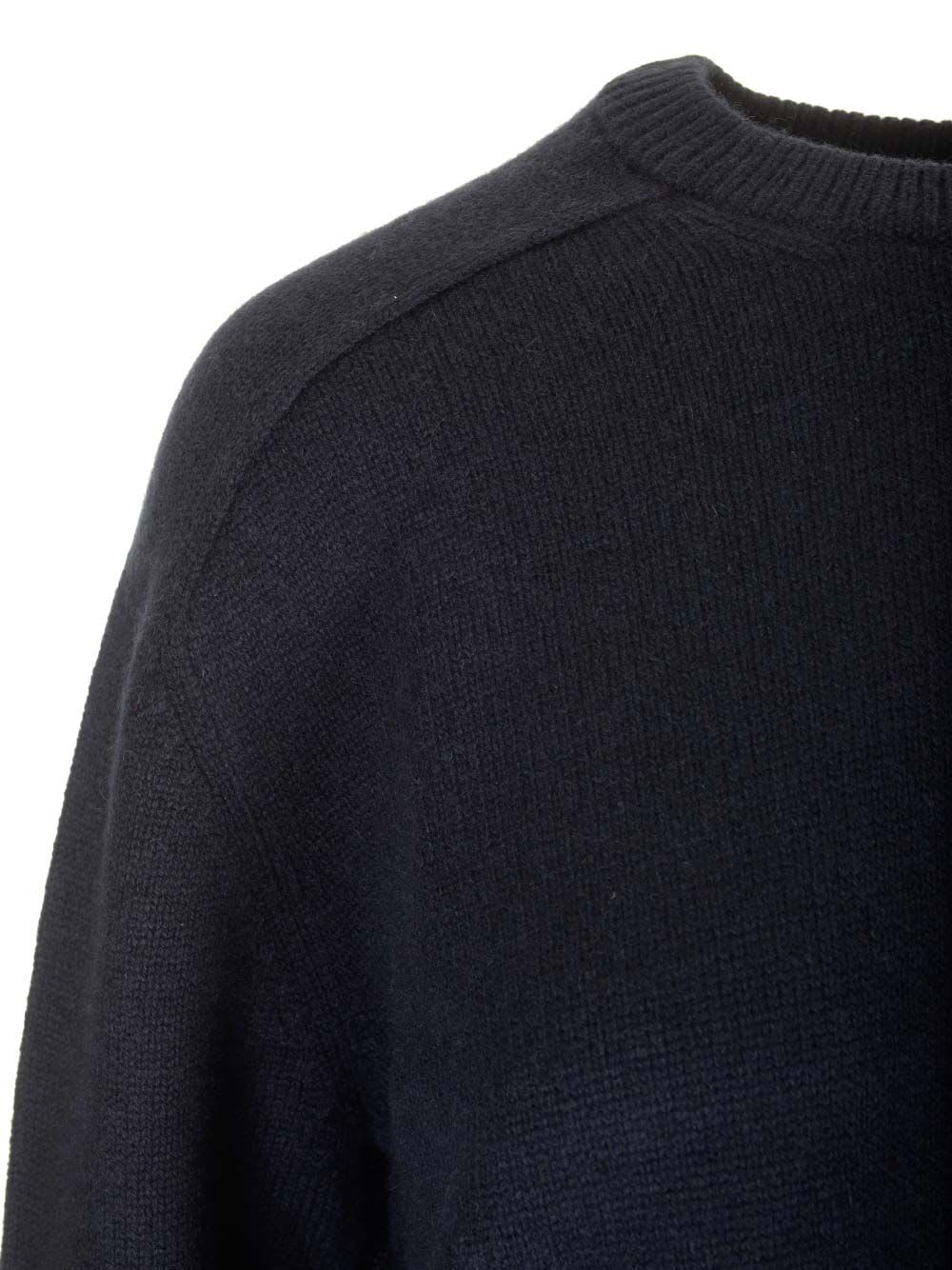 Shop Theory Cashmere Crop Sweater In Blue