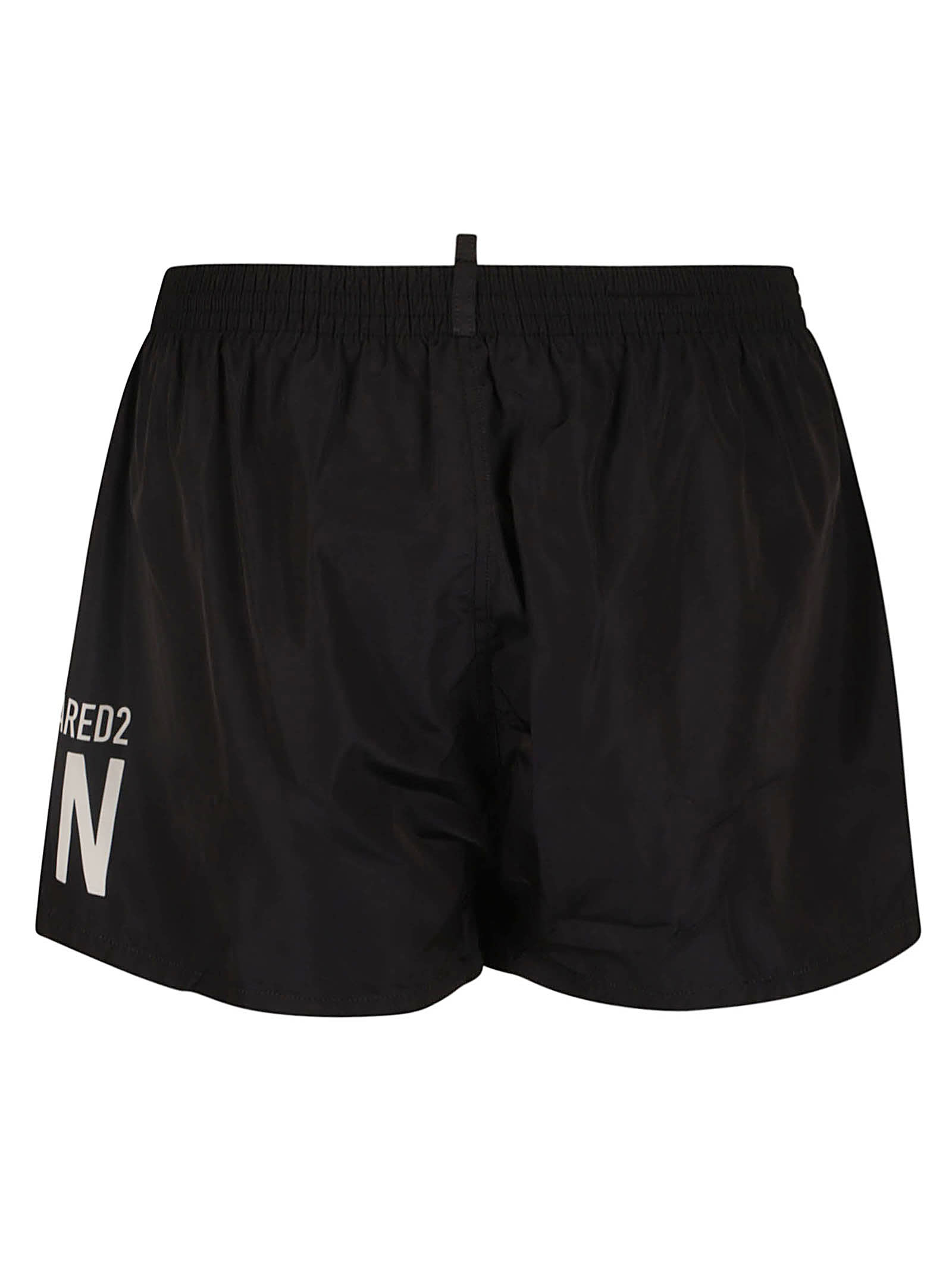 Shop Dsquared2 Icon Logo Swimshorts In Black/white