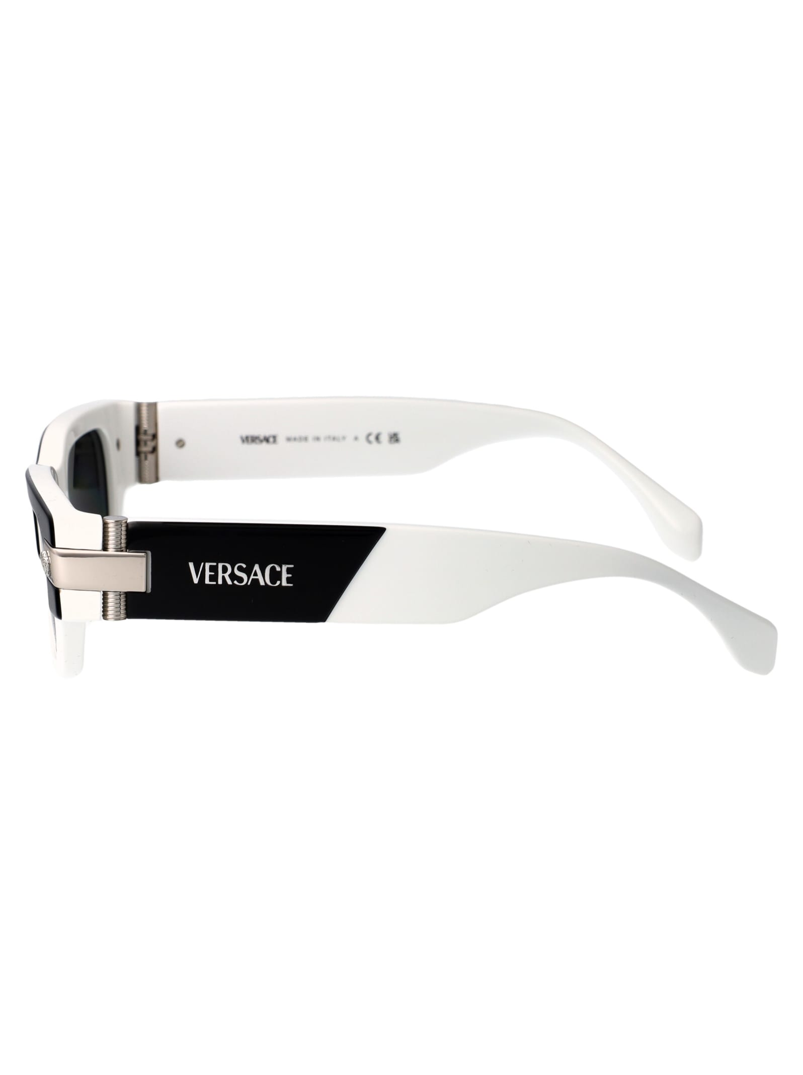 Shop Versace 0ve4465 Sunglasses In 545987 Top Black/white